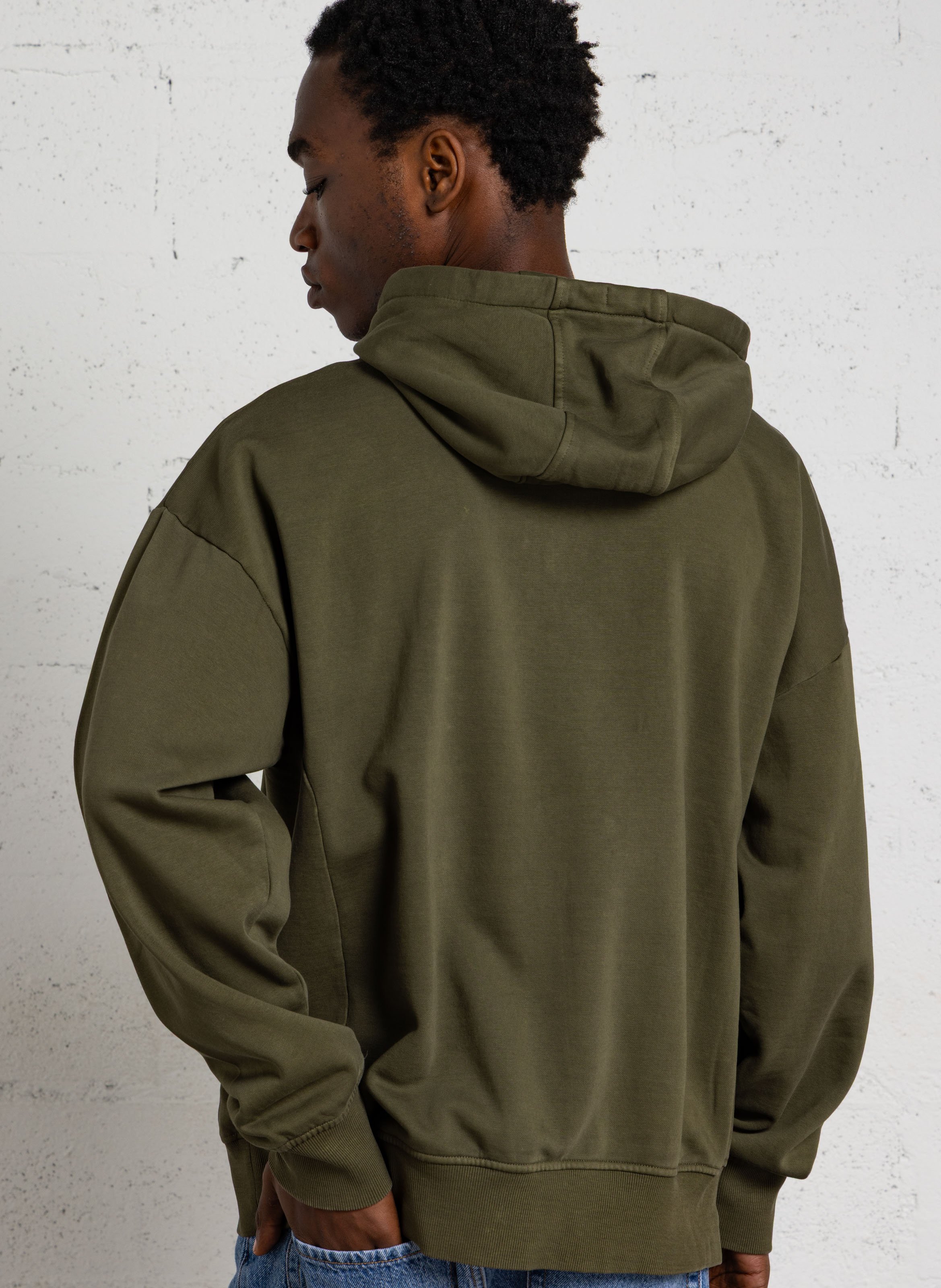 Ruime hoodie van katoen met borduursel CHEVIGNON Kaki