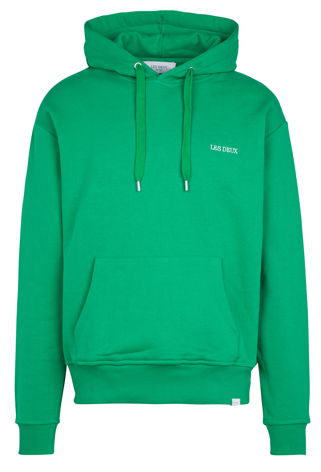 Sudadera loose-fit bordada de algodón con capucha VerdeLES DEUX