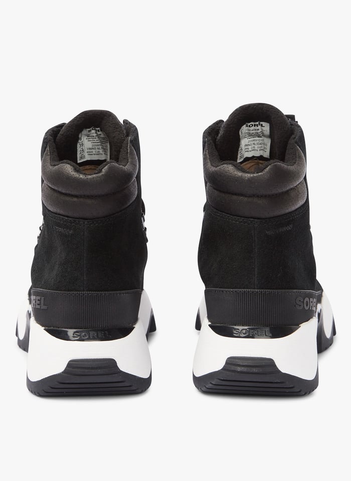 Zapatillas Altas De Piel Noir Sorel Mujer Place des Tendances