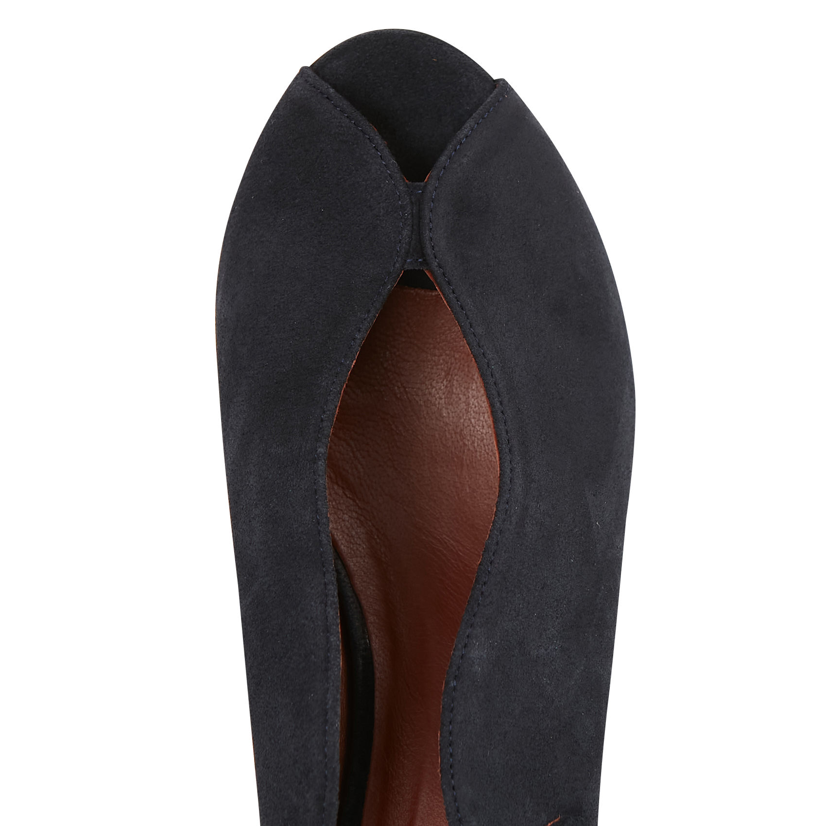 Sandales à talon en cuir velours ANONYMOUS COPENHAGEN Bleu