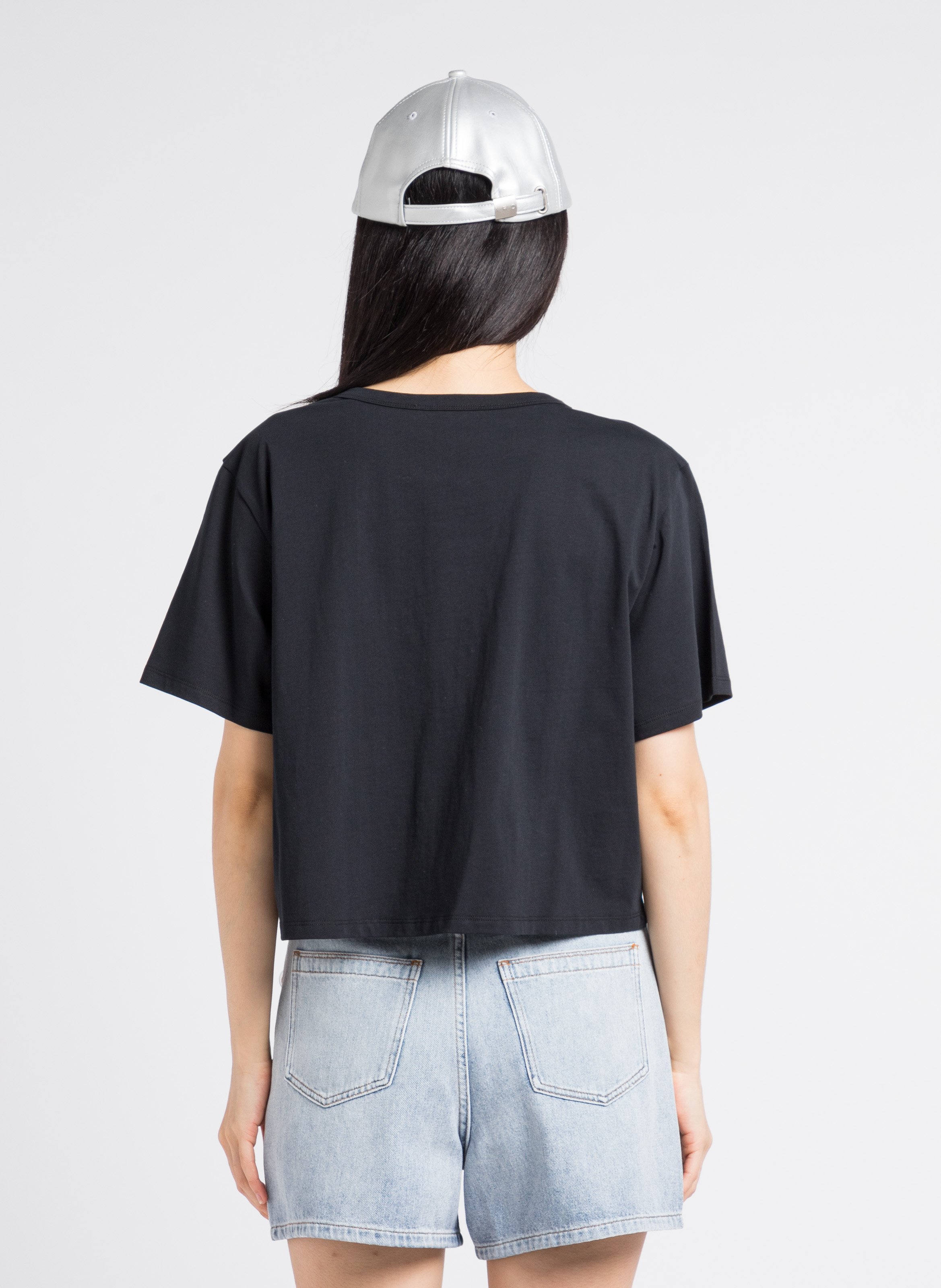 Open cotton T-shirt with gathers IRO Black