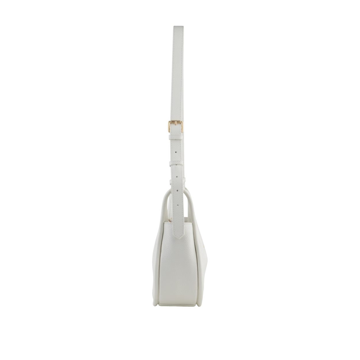 Leather clutch bag POURCHET White