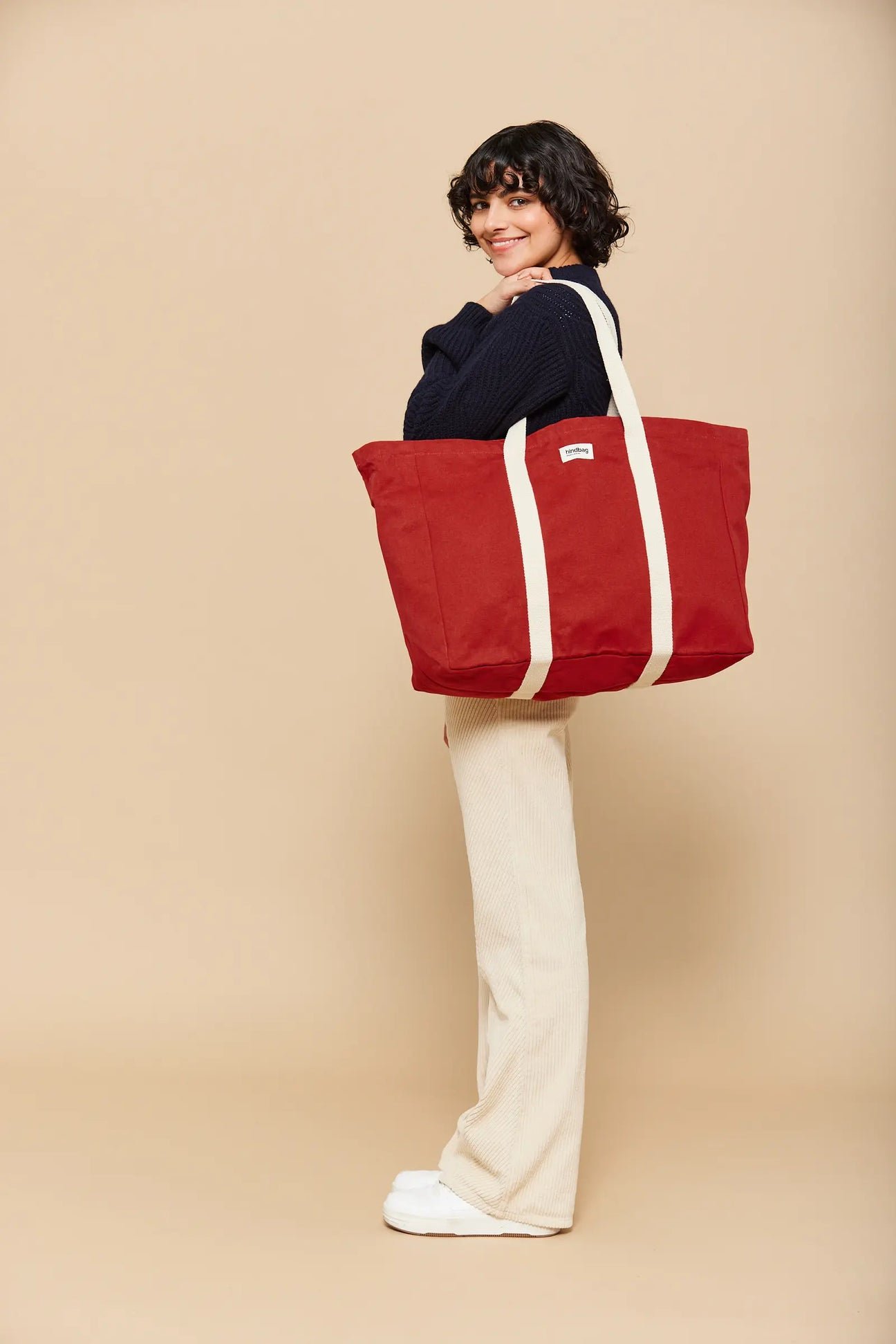 Cotton tote bag HINDBAG Red