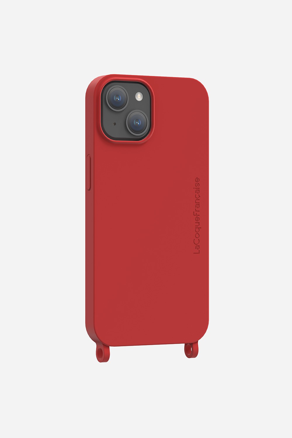 Soft touch phone case with rings for iPhone 14 LA COQUE FRANCAISE Red