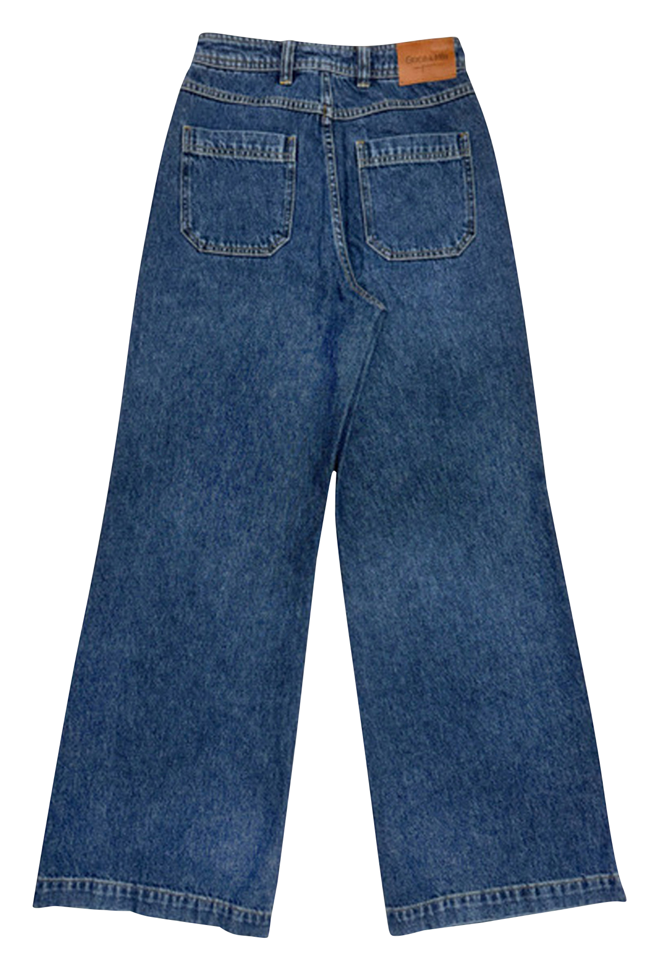 Wide leg cotton jeans GRACE ET MILA Blue
