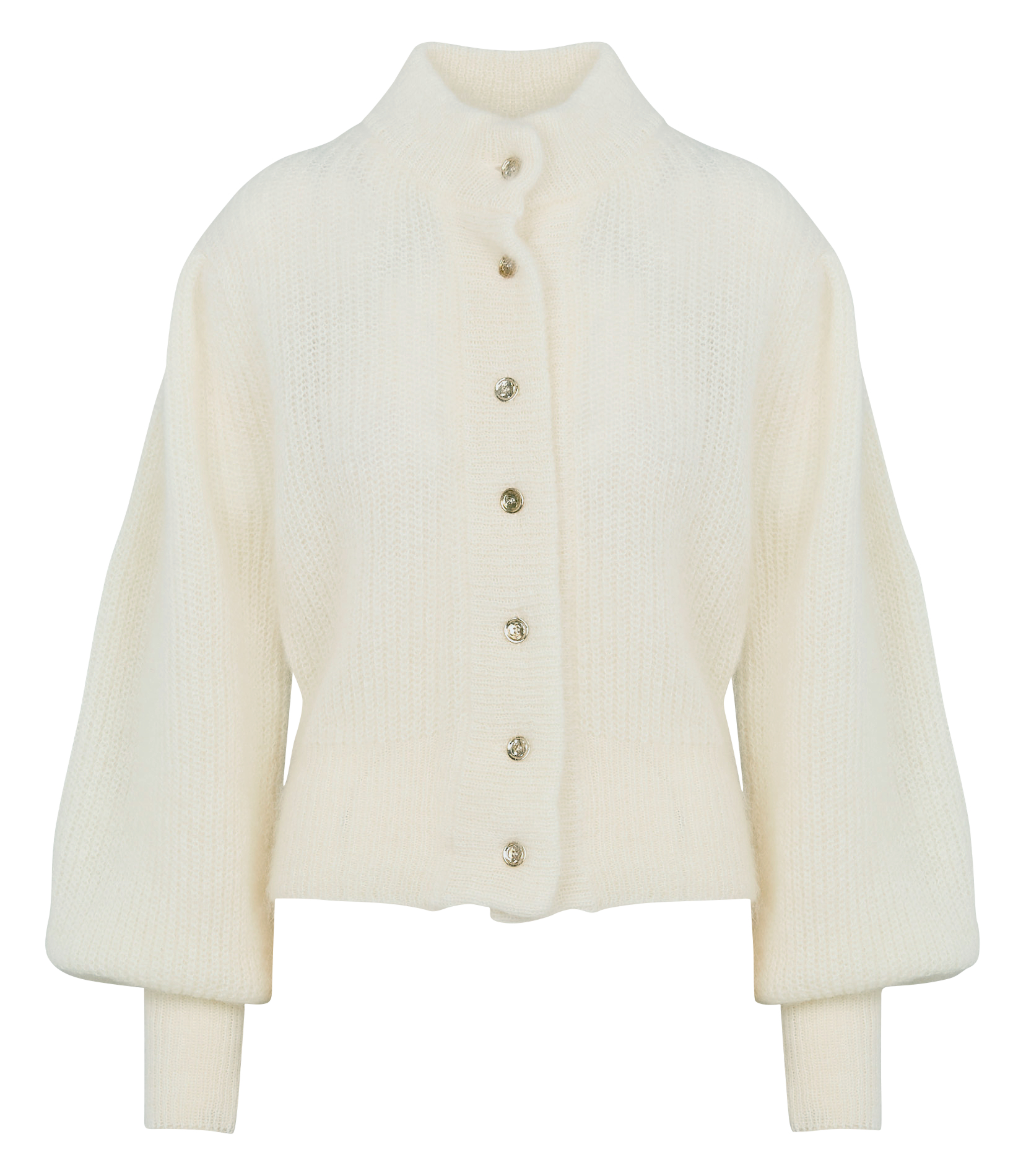 Cardigan en mohair et laine mélangé THE LABEL EDITION Blanc