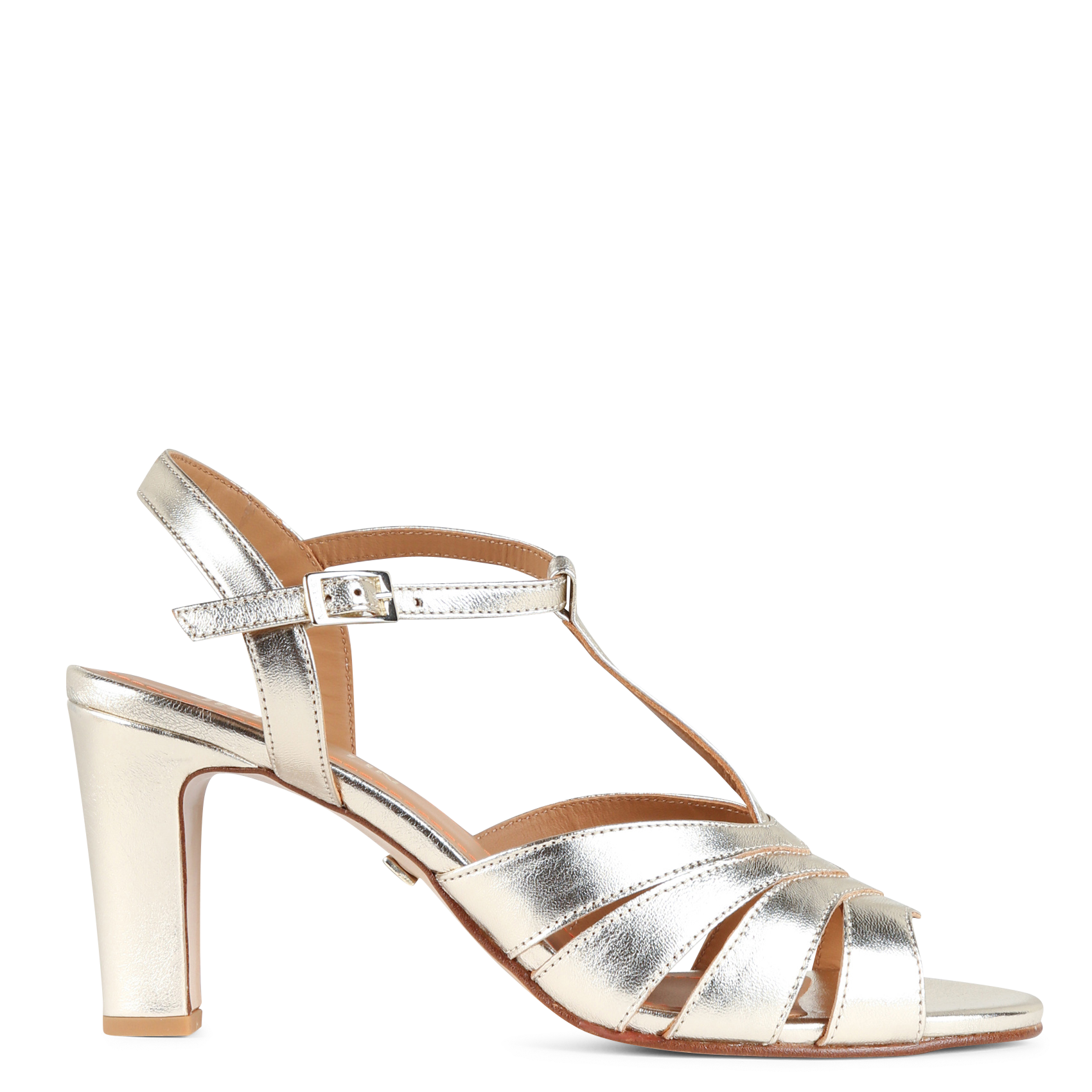 Sandales hautes en cuir JB MARTIN Doré