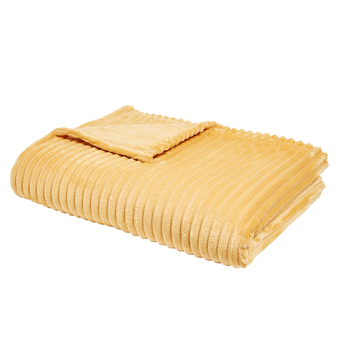 Plain ribbed throw TODAY LINGE DE MAISON Yellow