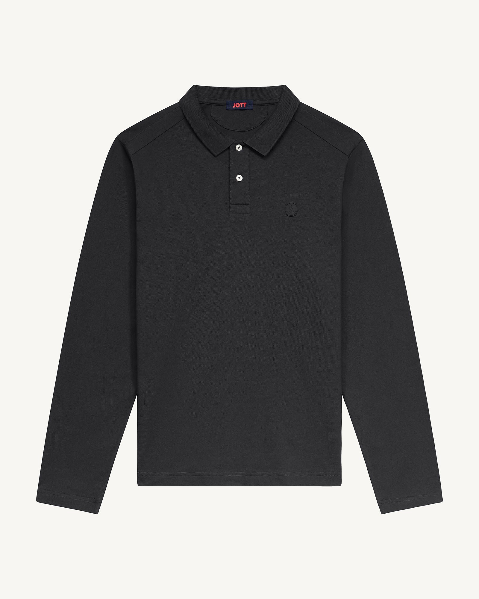 Carlos long-sleeve cotton polo JOTT Black