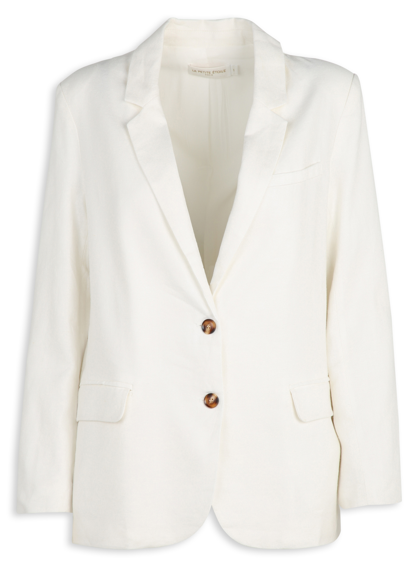 Veste de tailleur en lin mélangé LA PETITE ETOILE Beige