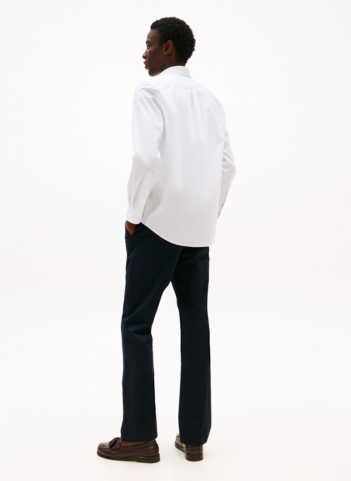 Straight printed cotton shirt TOMMY HILFIGER White