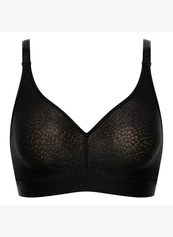 Non-wired support bra | Black by CHANTELLE Non-wired support bra Black