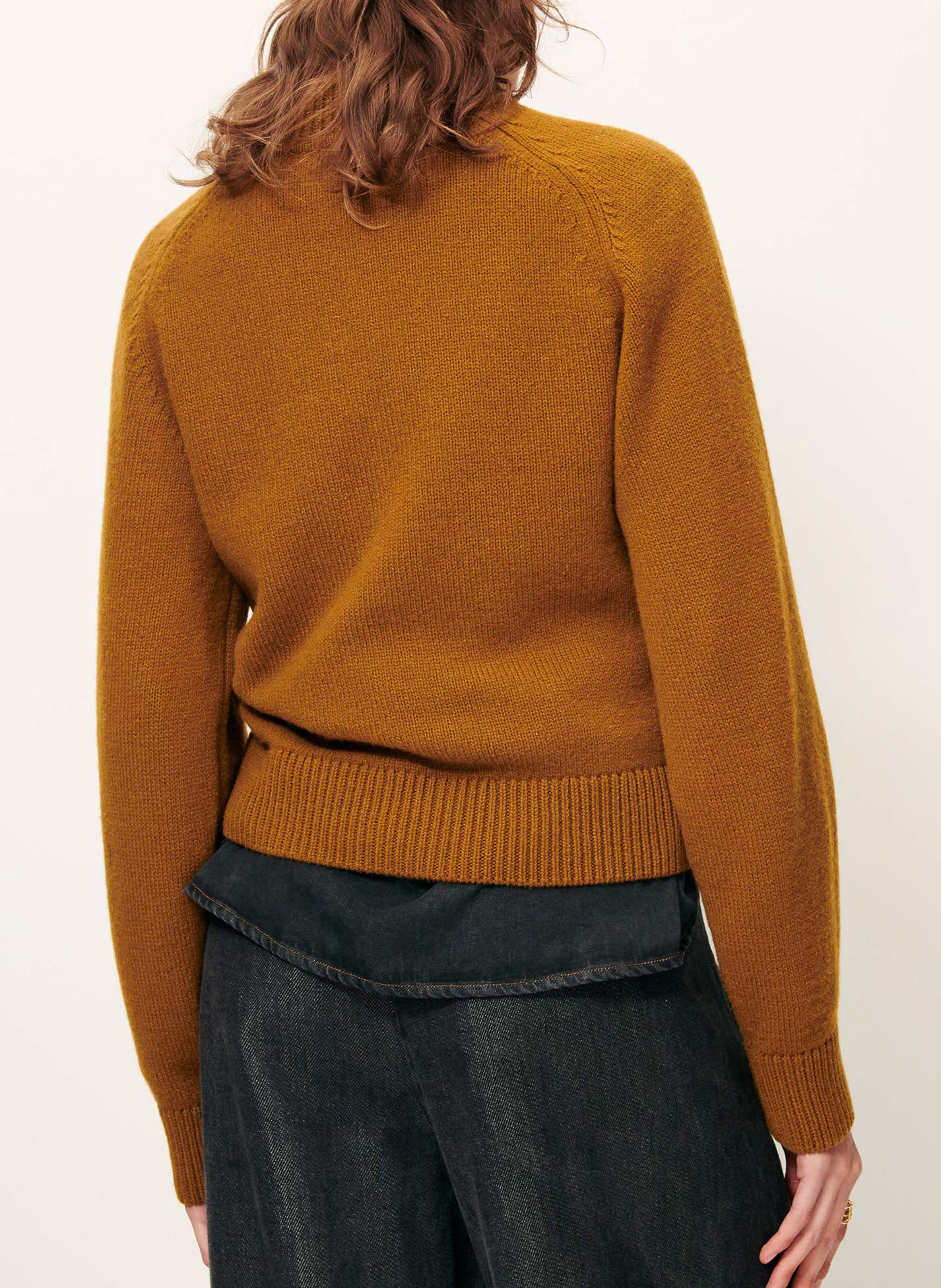 Pull droit en laine mélangée SESSUN Marron