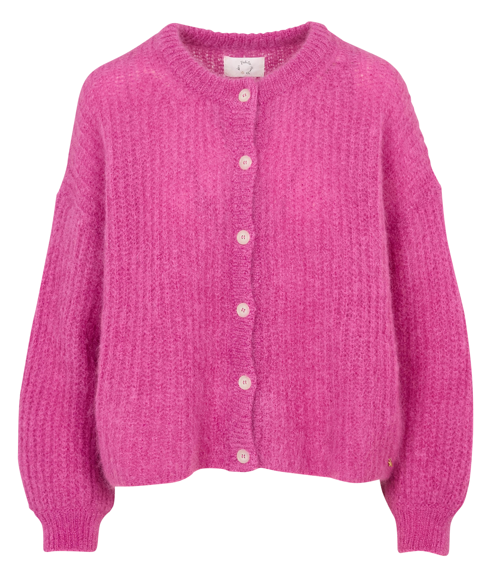 Oversized fluffy wool blend vest DES PETITS HAUTS Pink