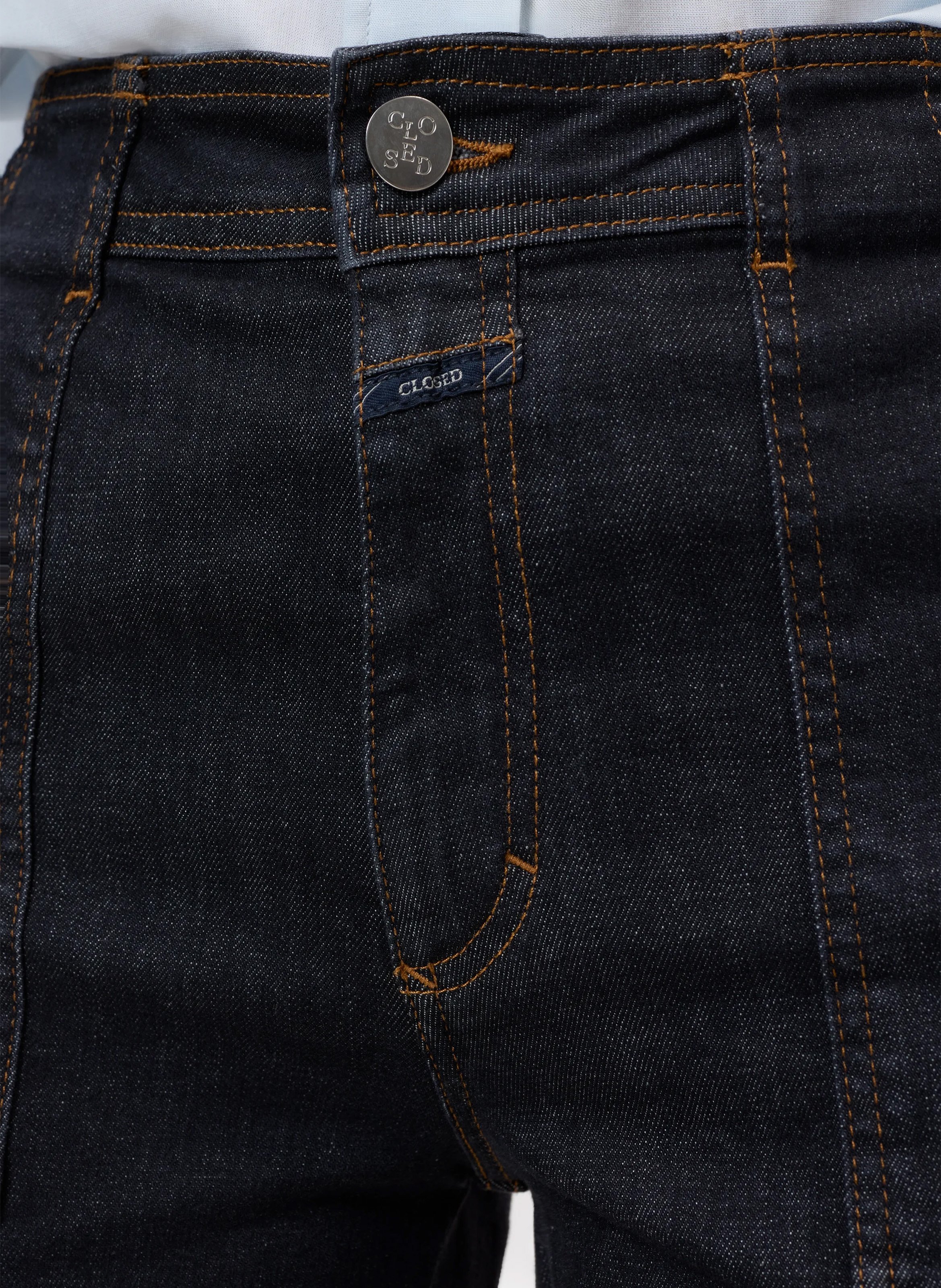 High-rise flared cotton-blend jeans CLOSED Blue