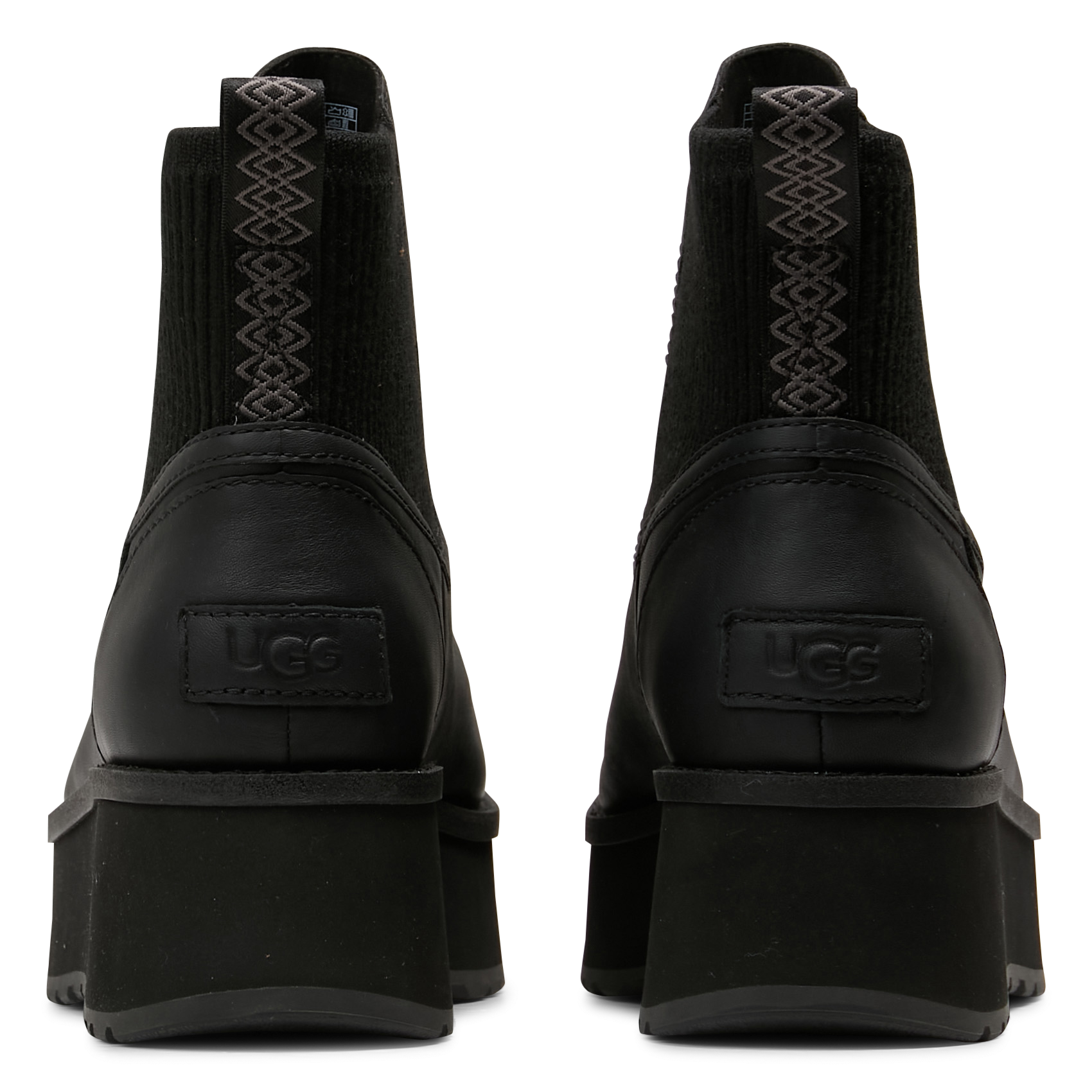 Bottines Chelsea en cuir mélangé UGG Noir