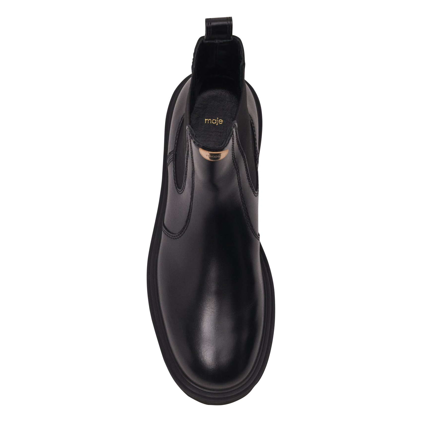 Bottines en cuir MAJE Noir