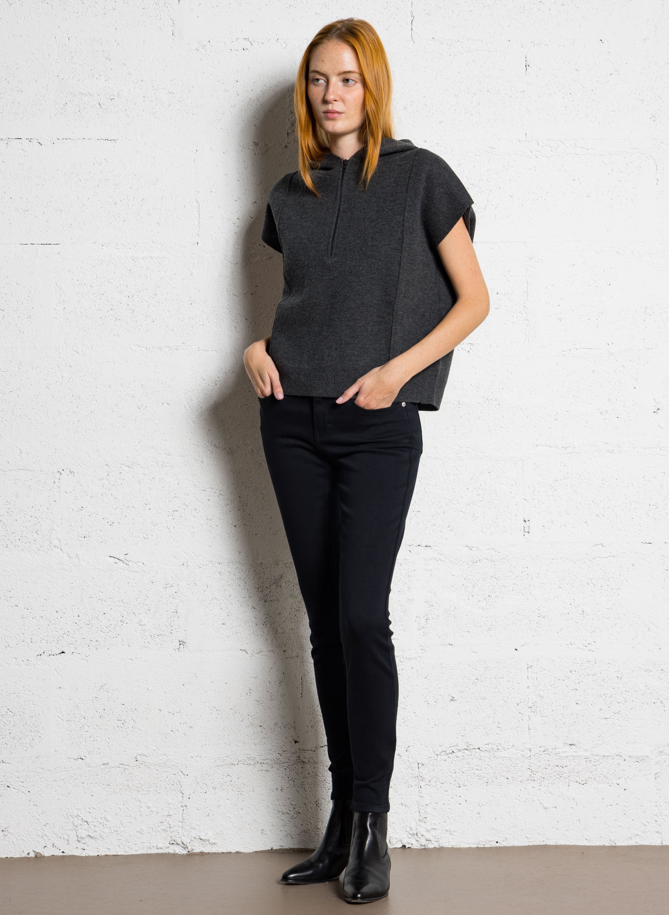 Jean slim en coton mélangé LAB DIP Bleu