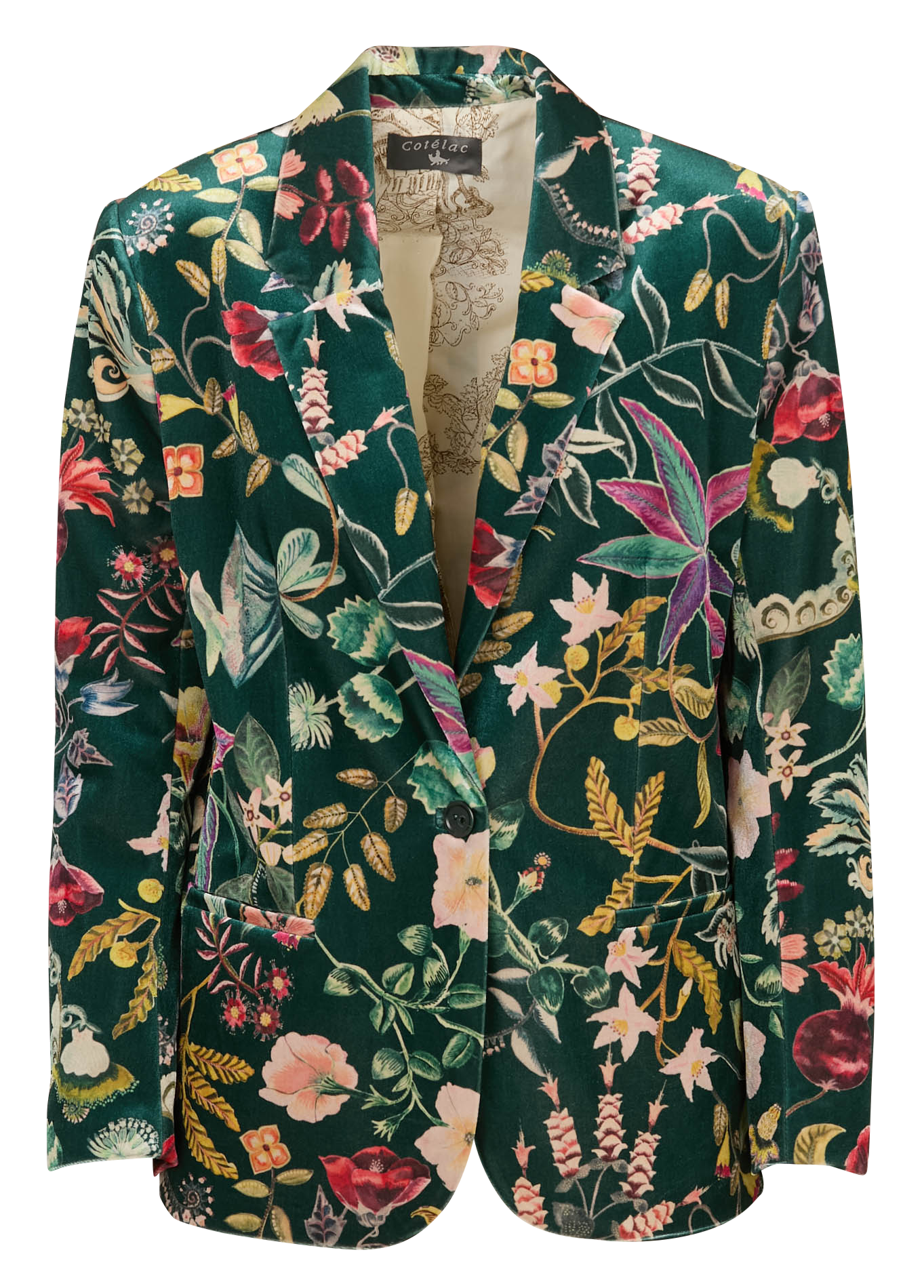Veste de tailleur à imprimé floral COTELAC Vert