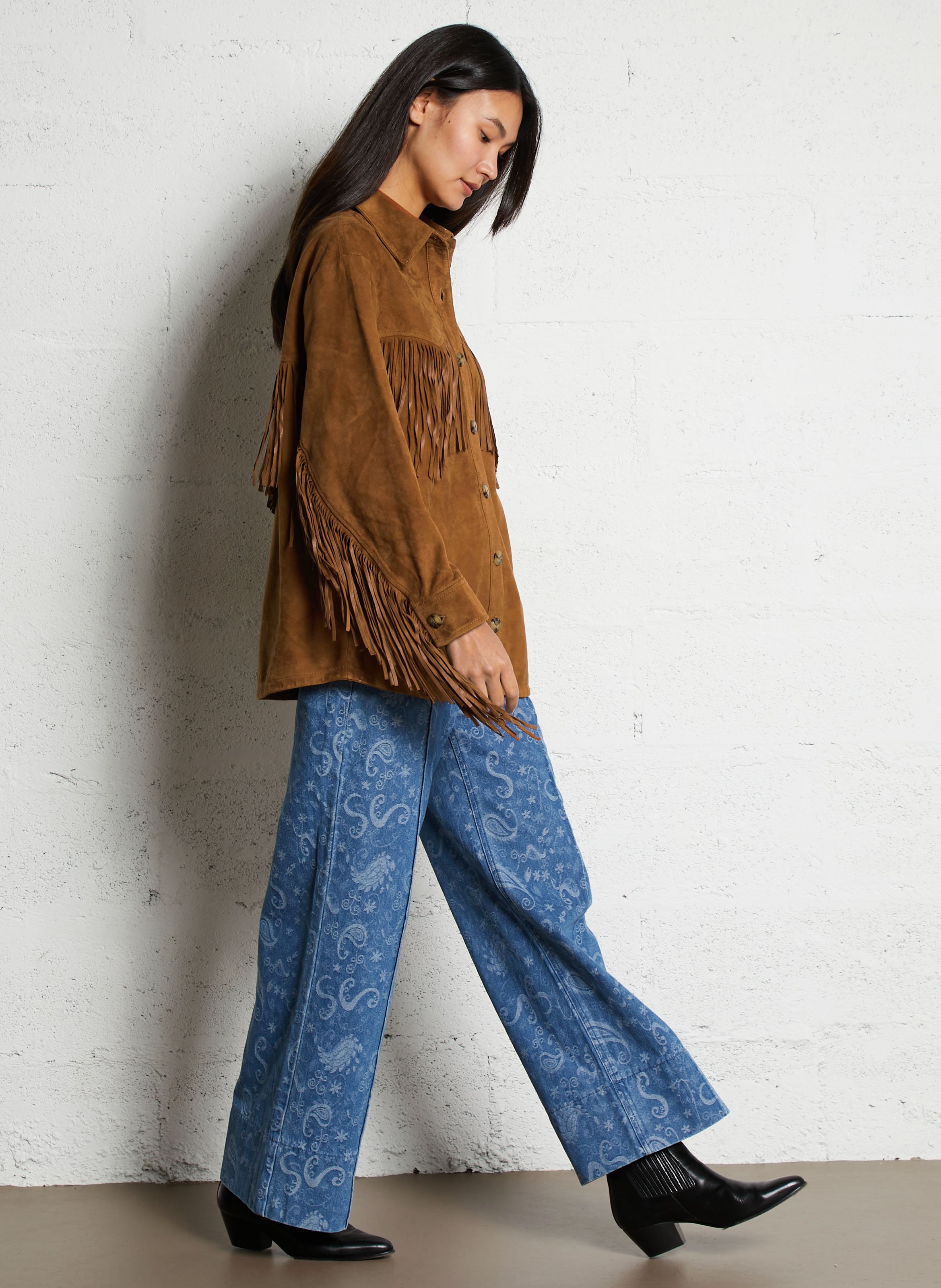 Oversize-Lederjacke LA PETITE ETOILE Braun