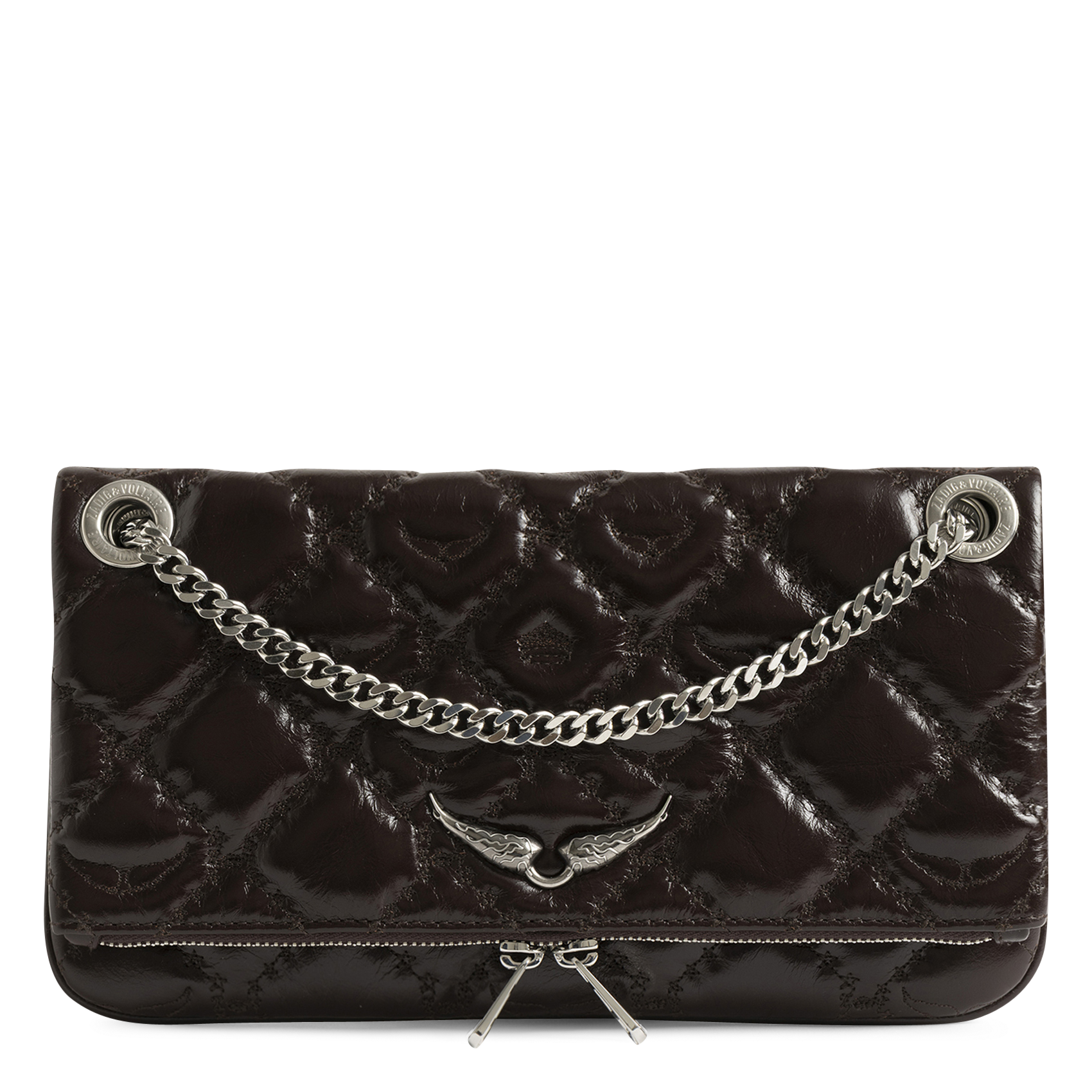 Quilted leather shoulder bag ZADIG&VOLTAIRE Brown