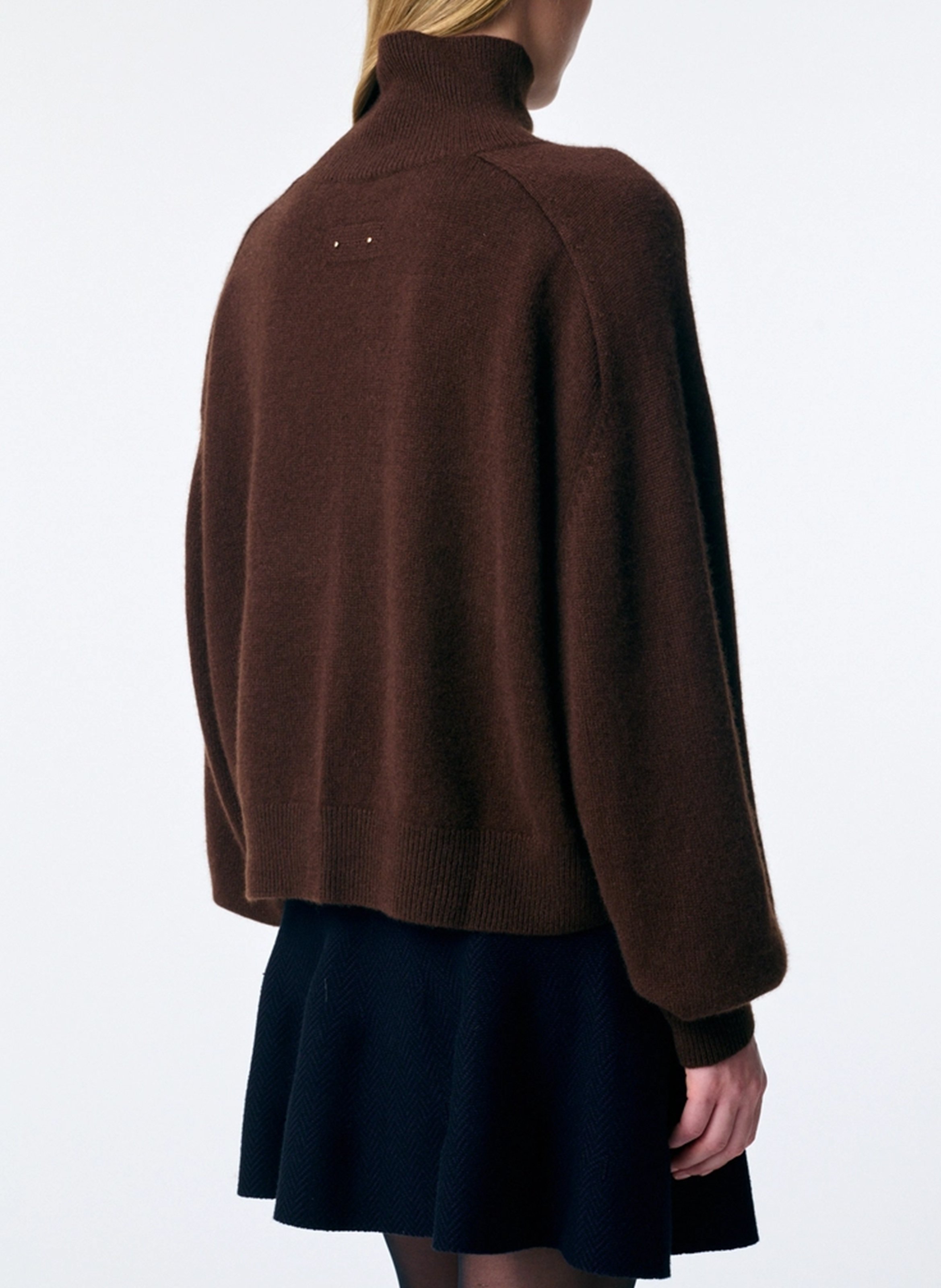 Pull col montant en cachemire VANESSA BRUNO Marron