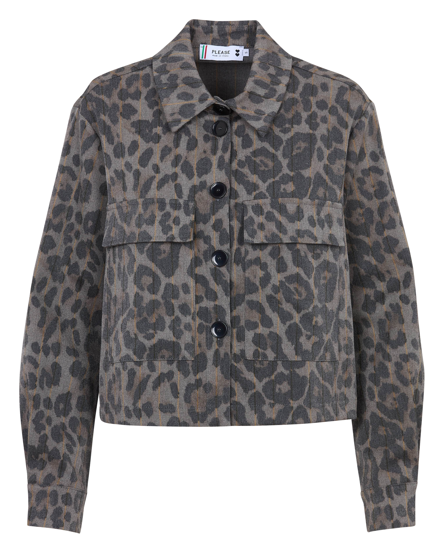 Veste droite col classique imprimée PLEASE Multicolore