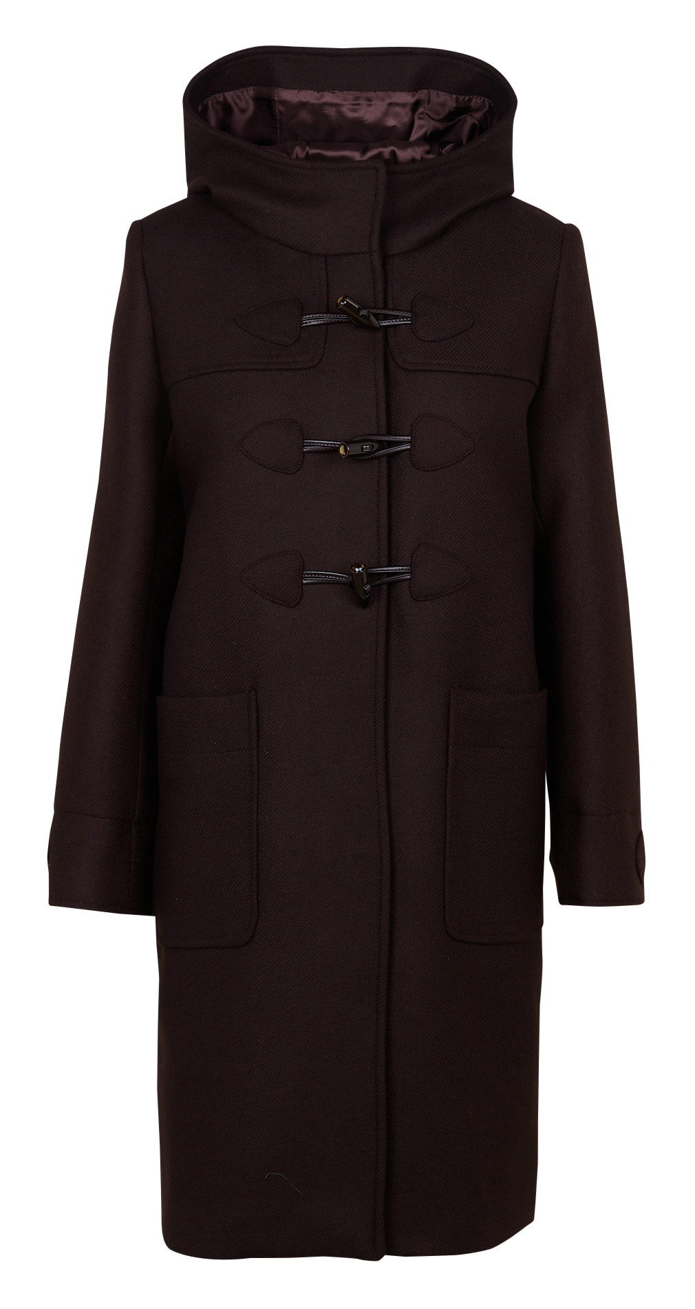 Straight wool-blend coat with high collar TARA JARMON Brown