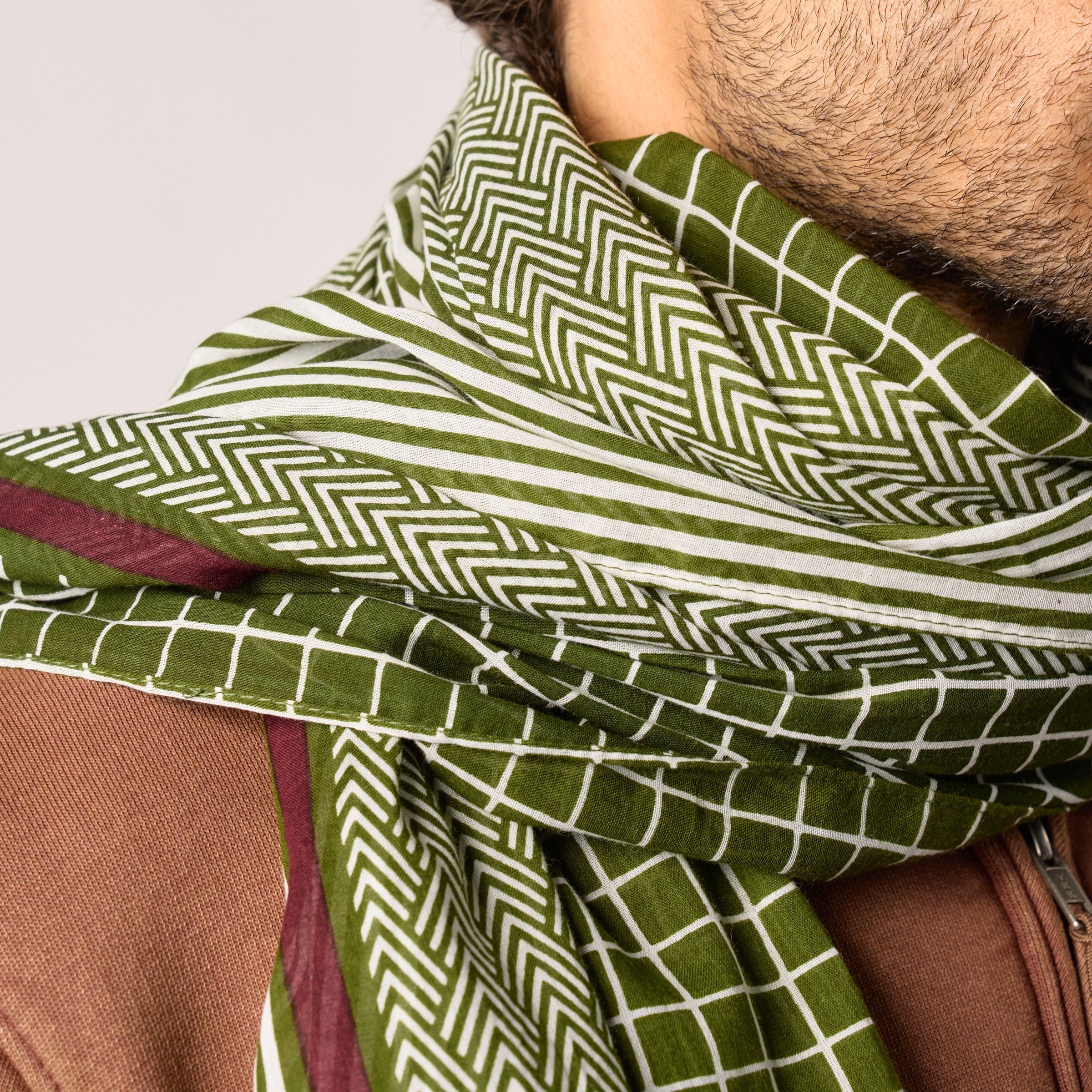 Organic cotton scarf Green
