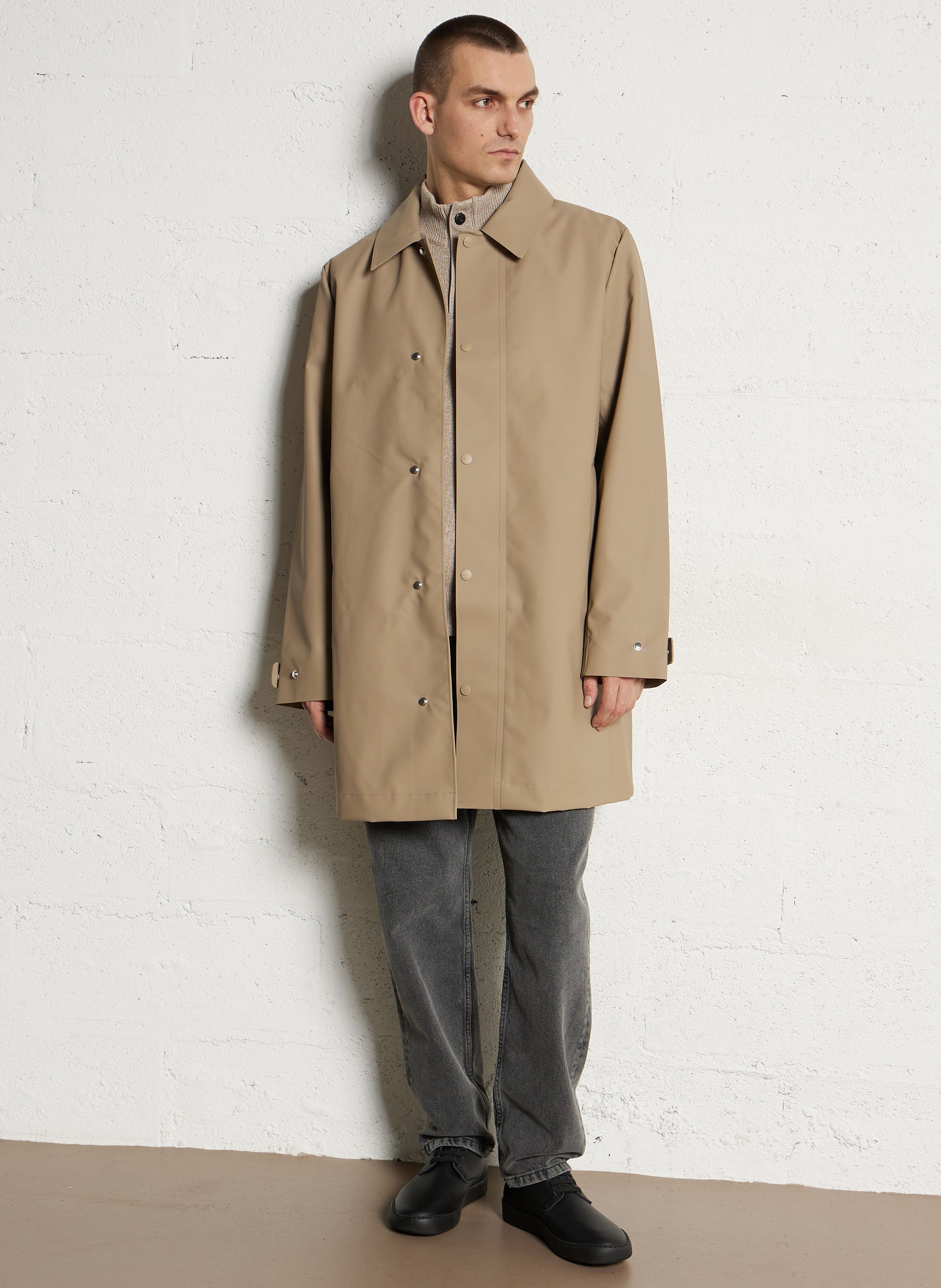 Impremeable à col classique RAINS Beige