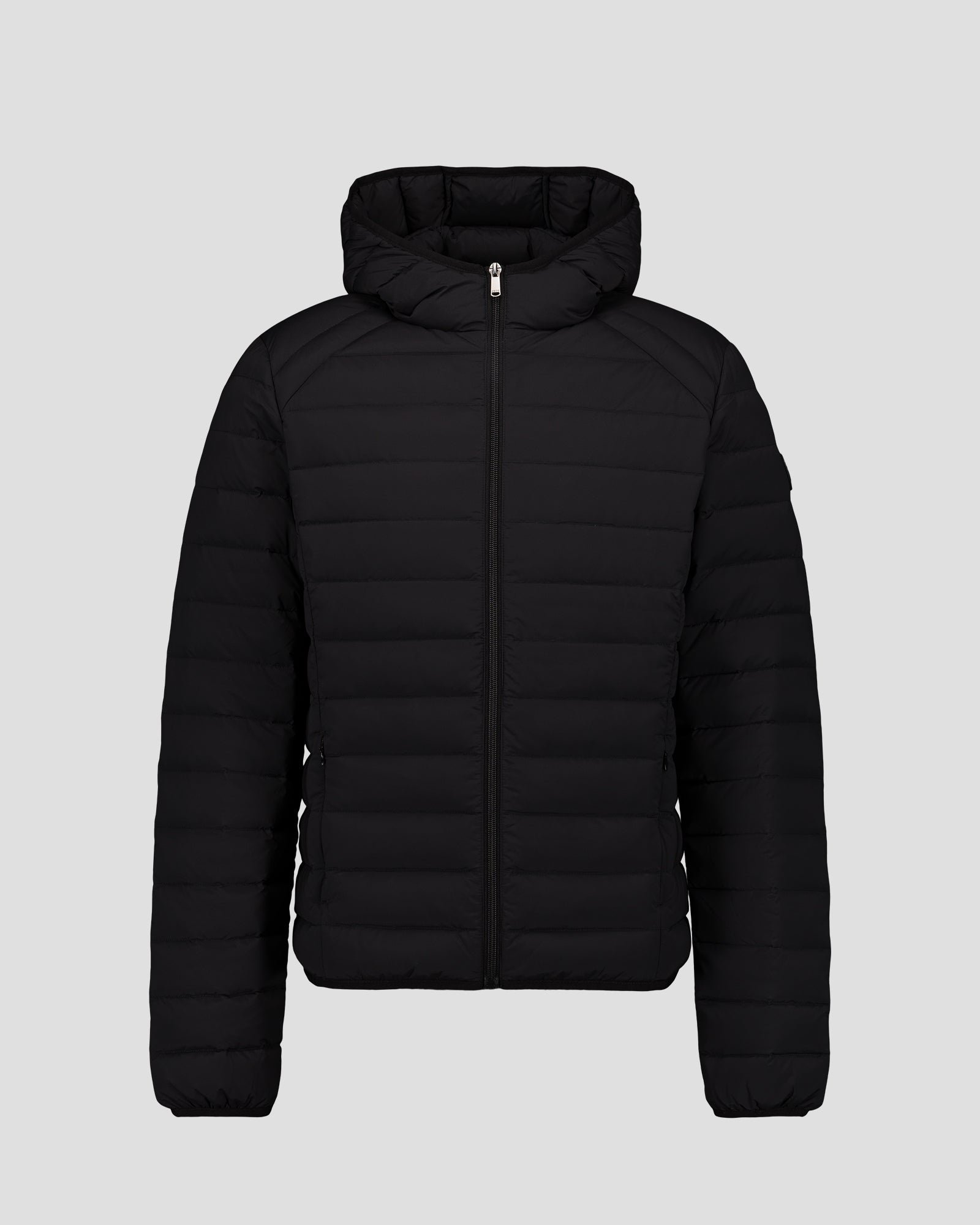 Frantz Stretch Lightweight Hooded Puffer Coat JOTT Black