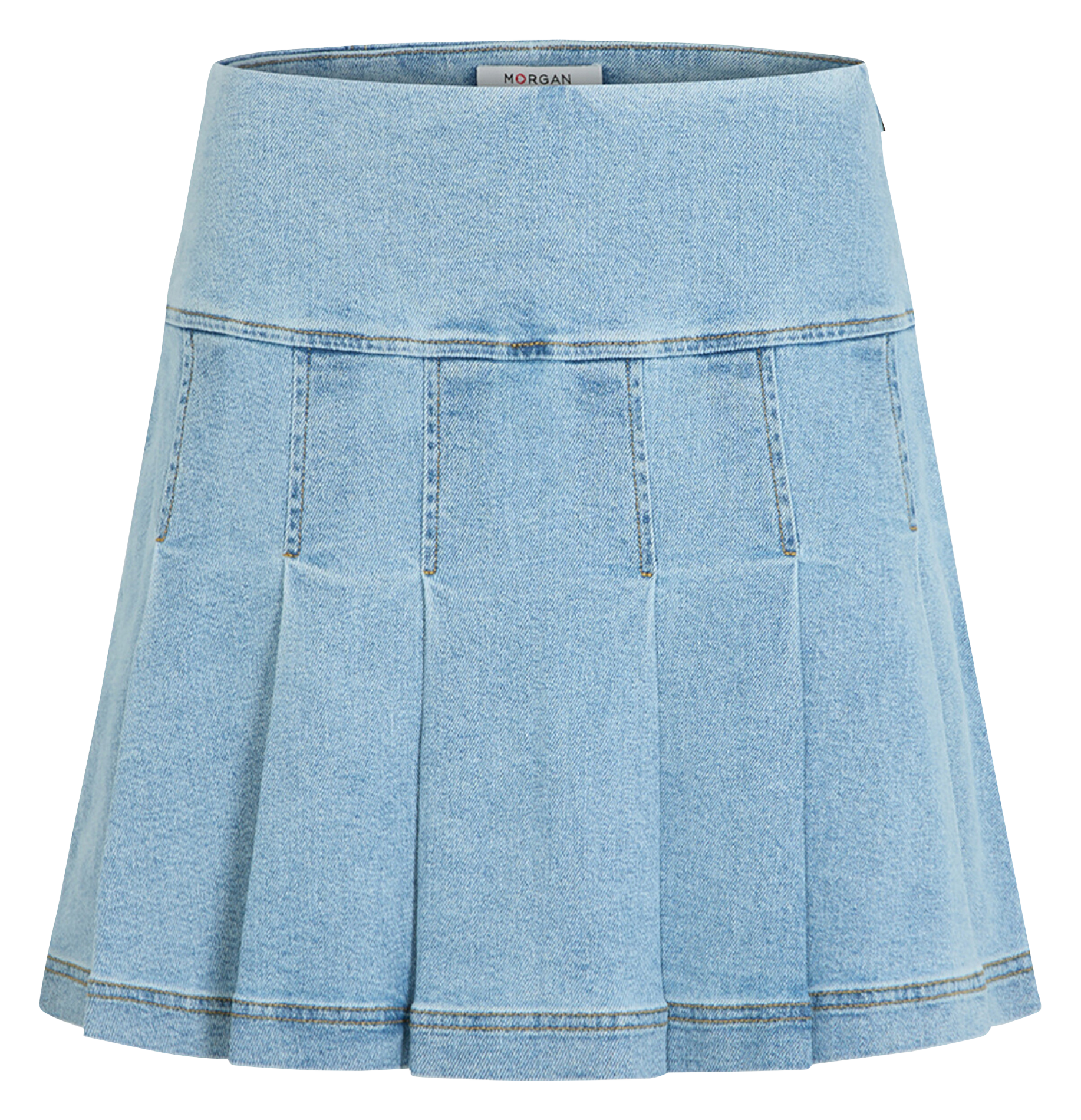 Short skater denim skirt MORGAN Blue