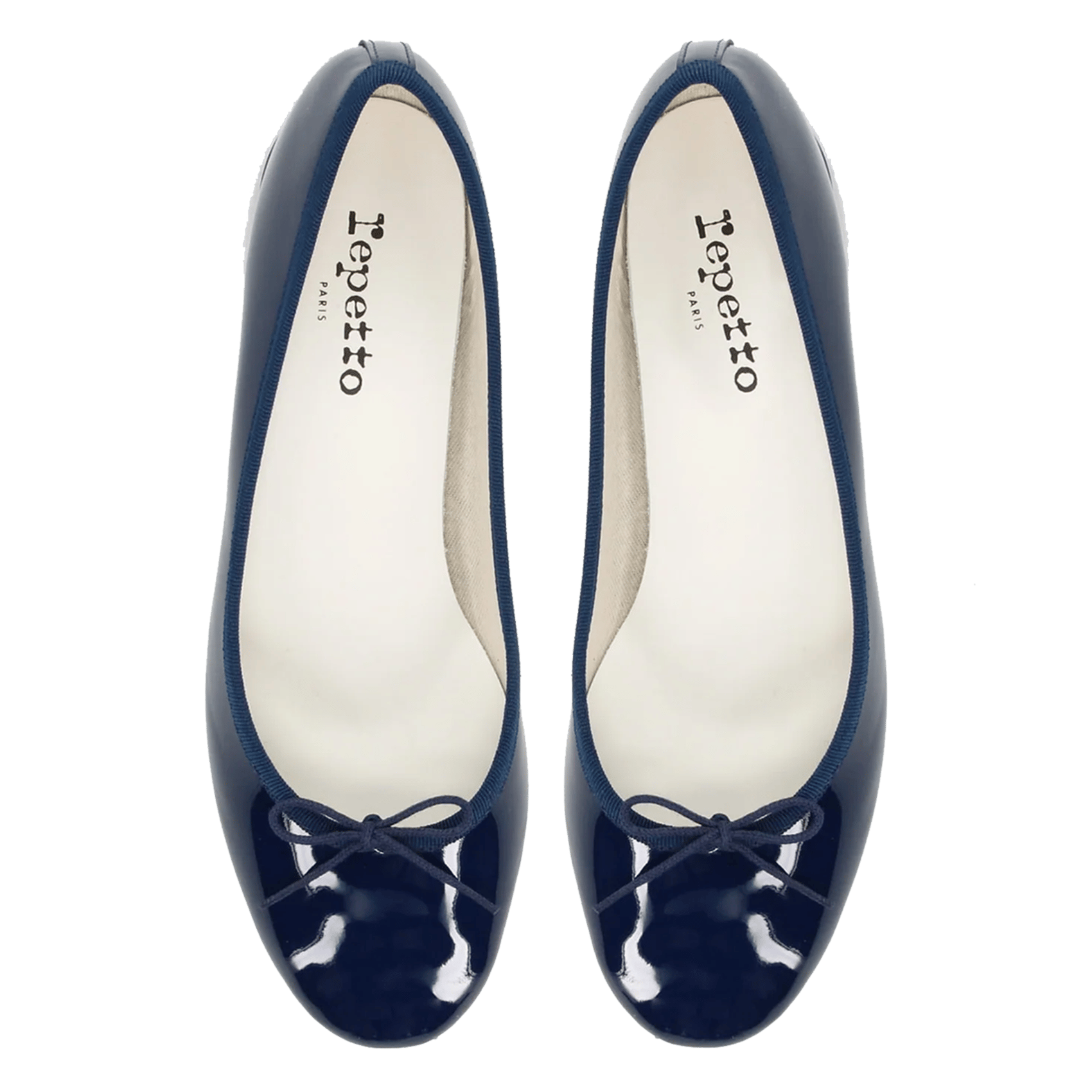 Heeled patent leather ballet pumps REPETTO Blue