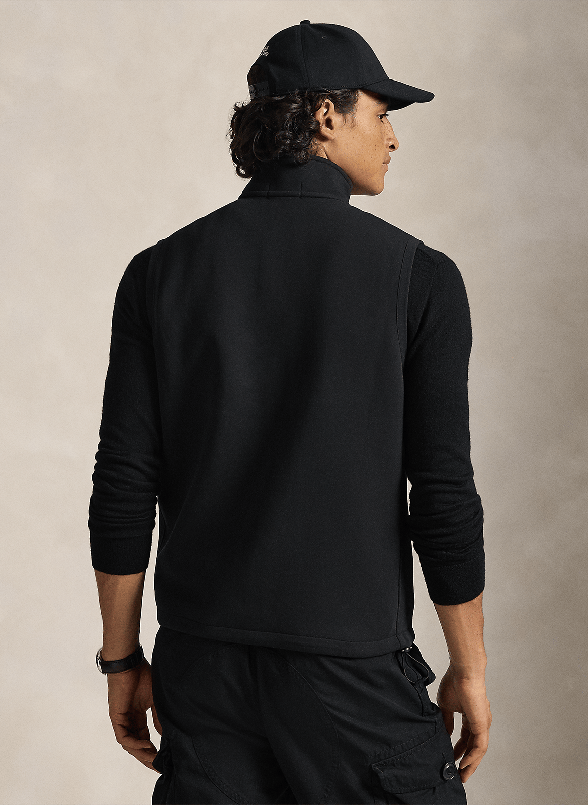 Strickjacke aus Baumwoll-Mix mit Stehkragen POLO RALPH LAUREN Schwarz