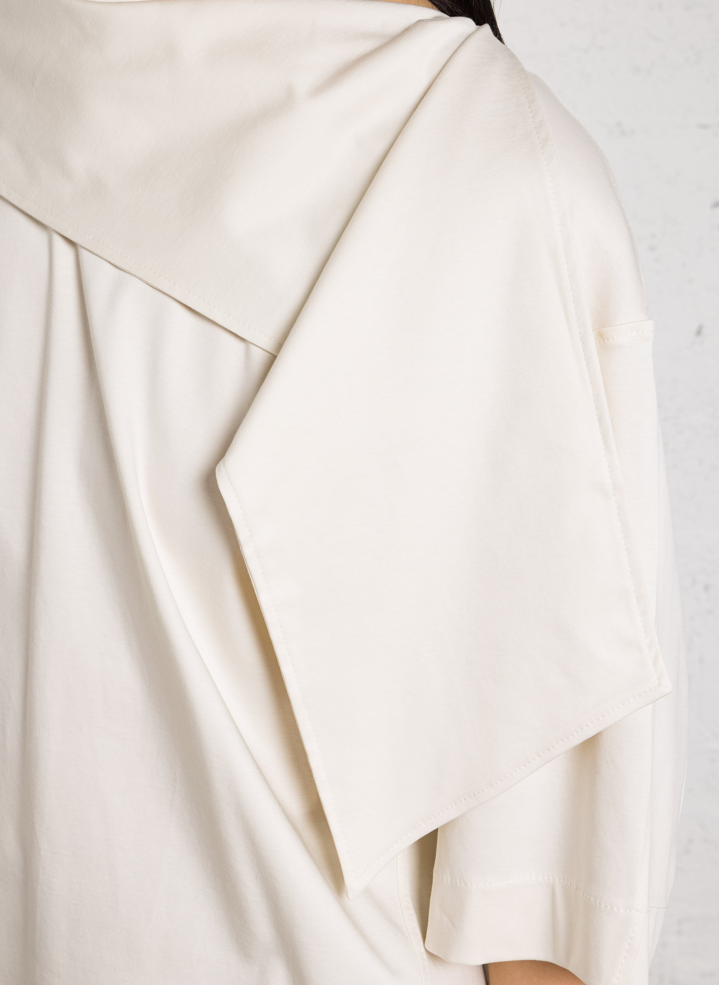 Round-neck organic cotton top SOEUR White