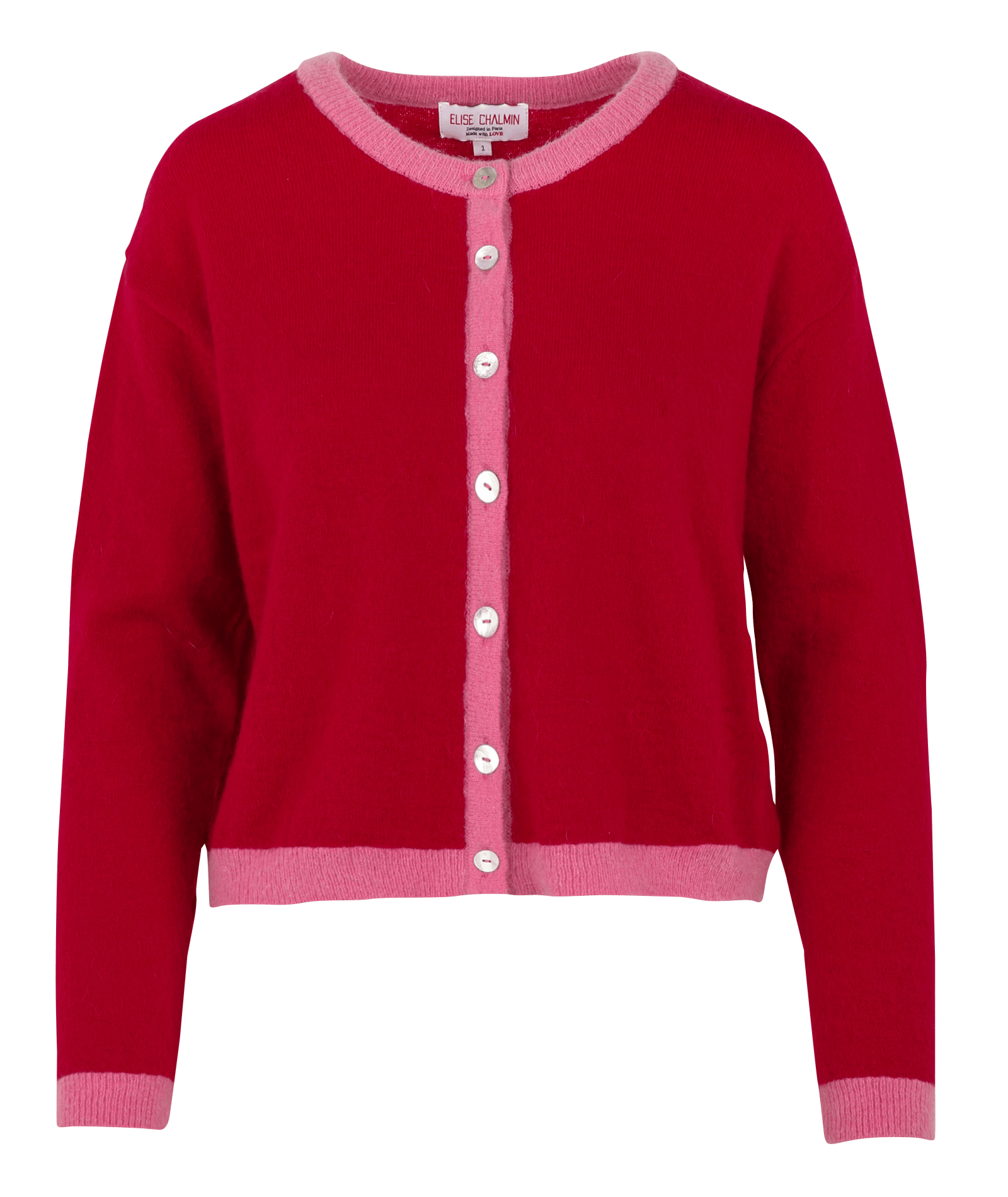 Oversized wool-blend cardigan ELISE CHALMIN Multicolored