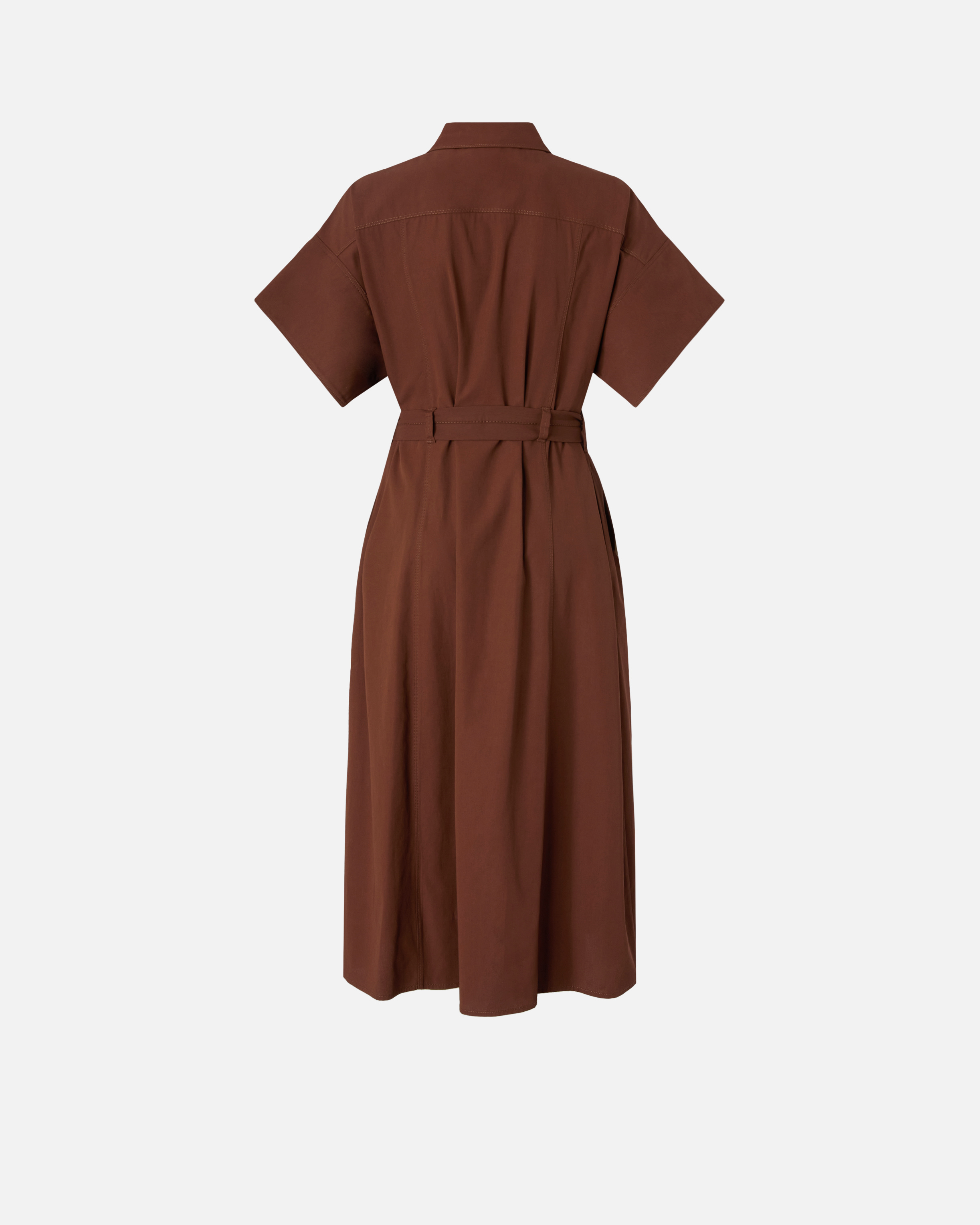 Robe chemise midi ceinturée PINKO Marron