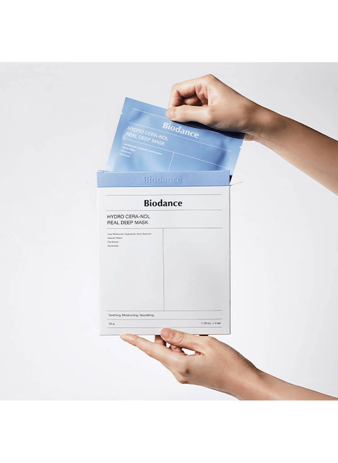 PACK OF 4 INTENSE HYDRATING MASKS WITH HYALURONIC ACID AND CERAMIDES BIODANCE No color