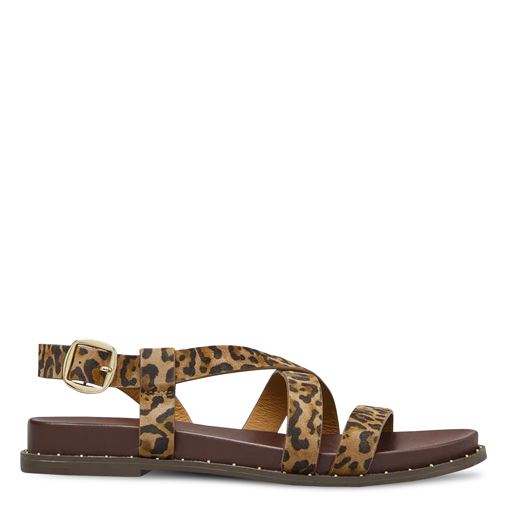 Sandales plates en cuir COSMOPARIS Beige