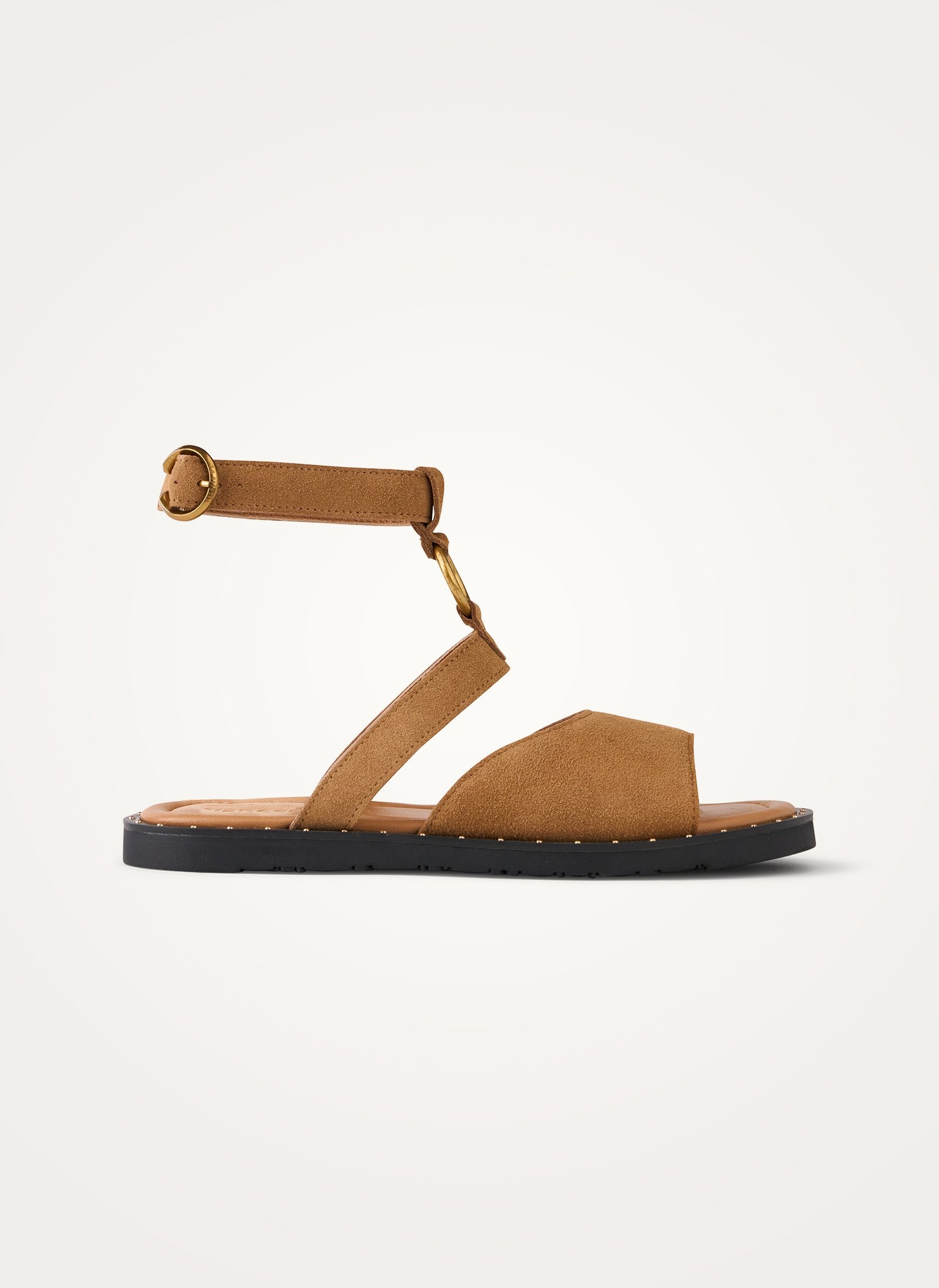 Flat suede sandals with strap VANESSA WU