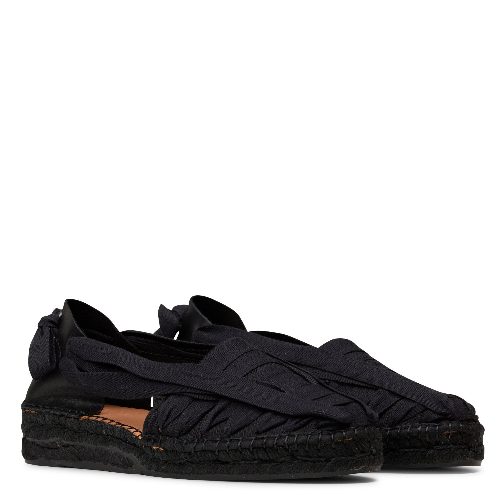 Cotton and leather espadrilles NAGUISA Black