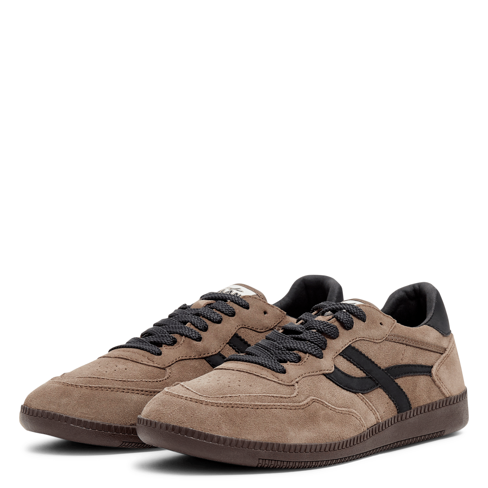 Lage suède sneakers POMPEII Zwart