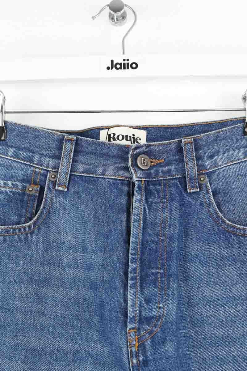 Straight cotton-blend pants ROUJE - Seconde Main Blue