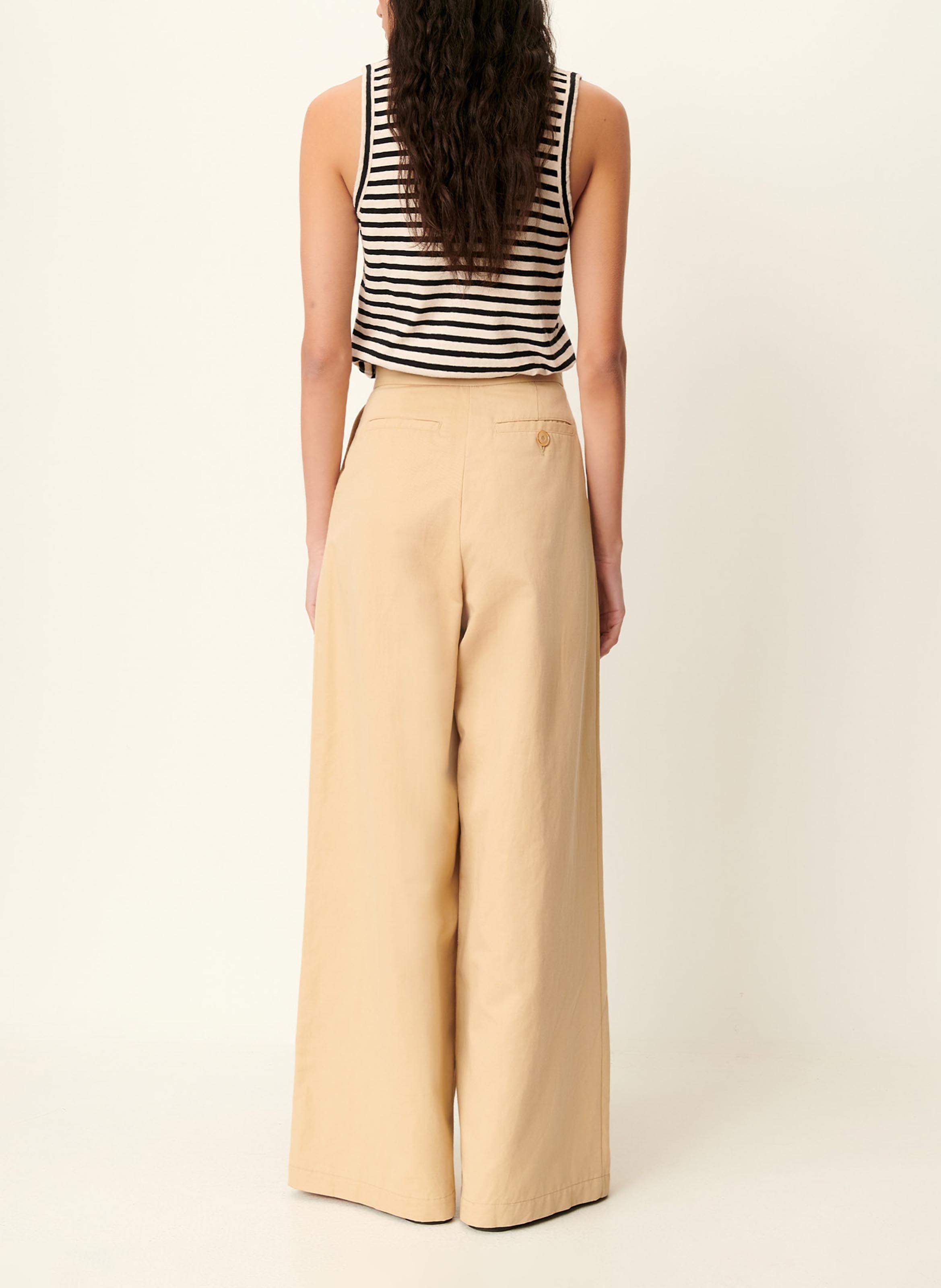 Cotton-blend chinos SESSUN Beige