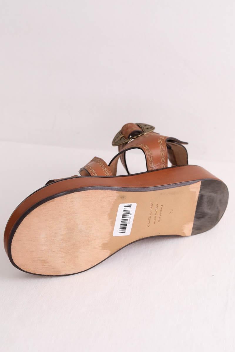 Faux leather sandals ISABEL MARANT - Seconde Main Brown