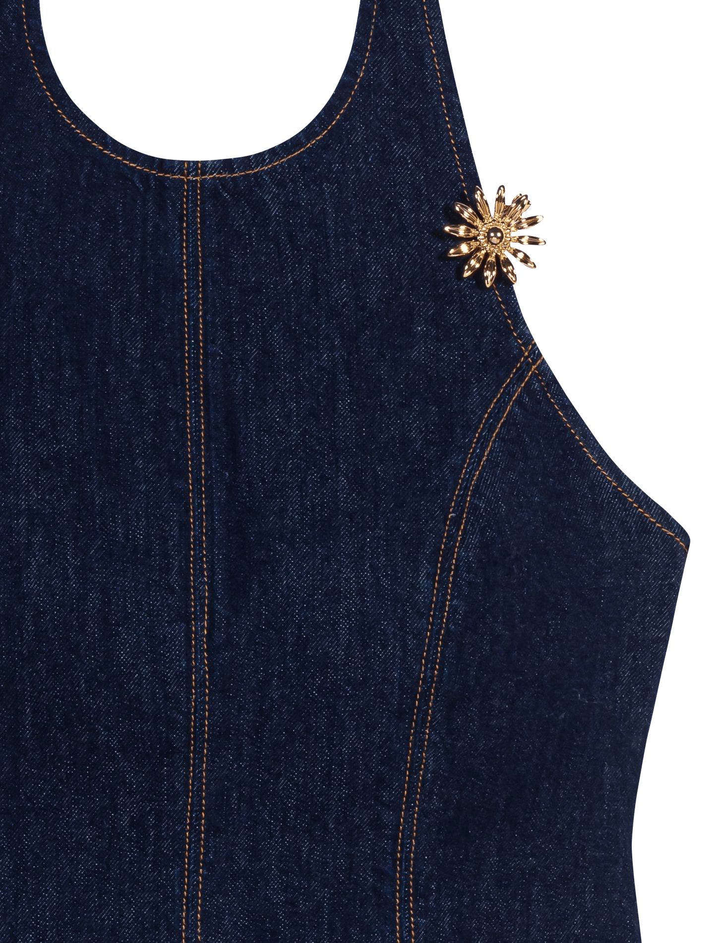 Robe courte en jean à broche MAJE Bleu