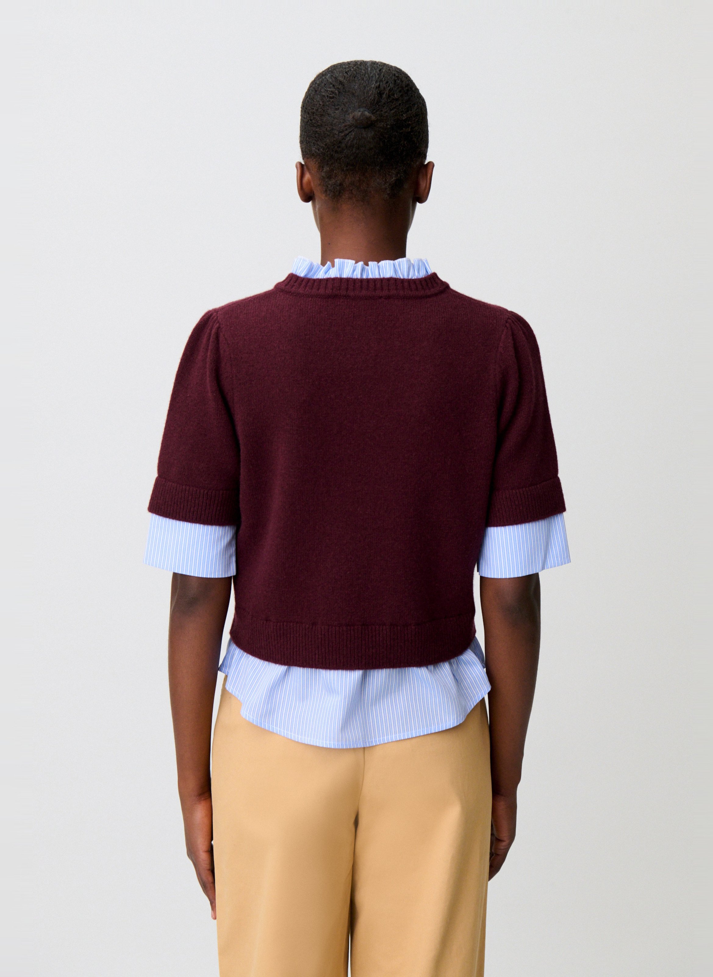 Gerade geschnittener Wollpullover CLAUDIE PIERLOT Violett