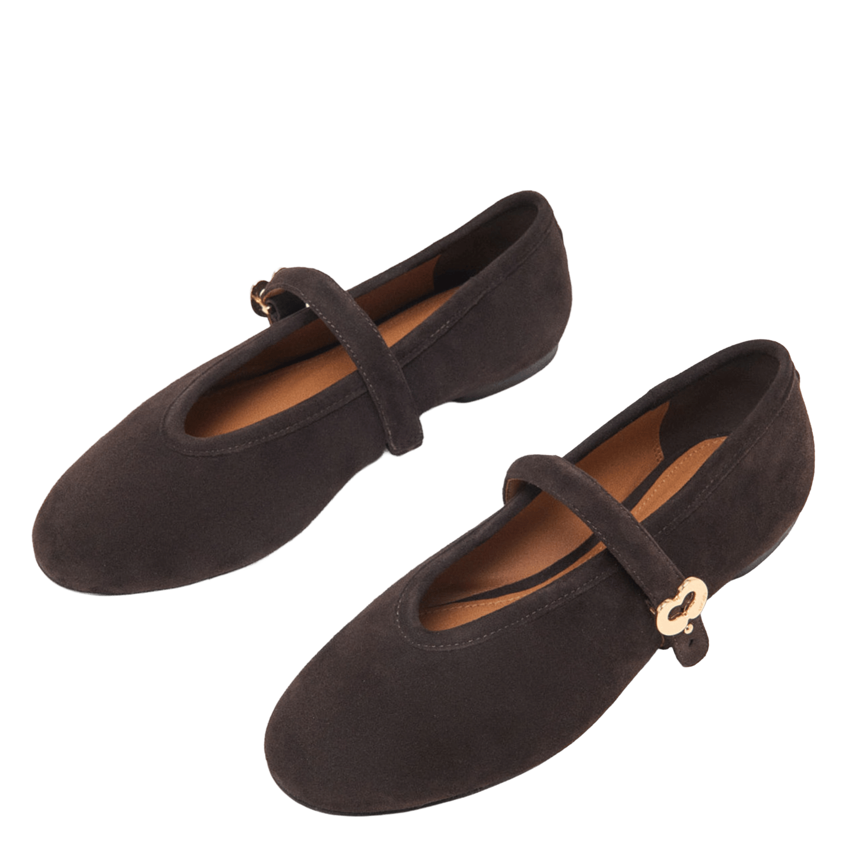 Ballerina's met leren bandjes MAJE Bruin