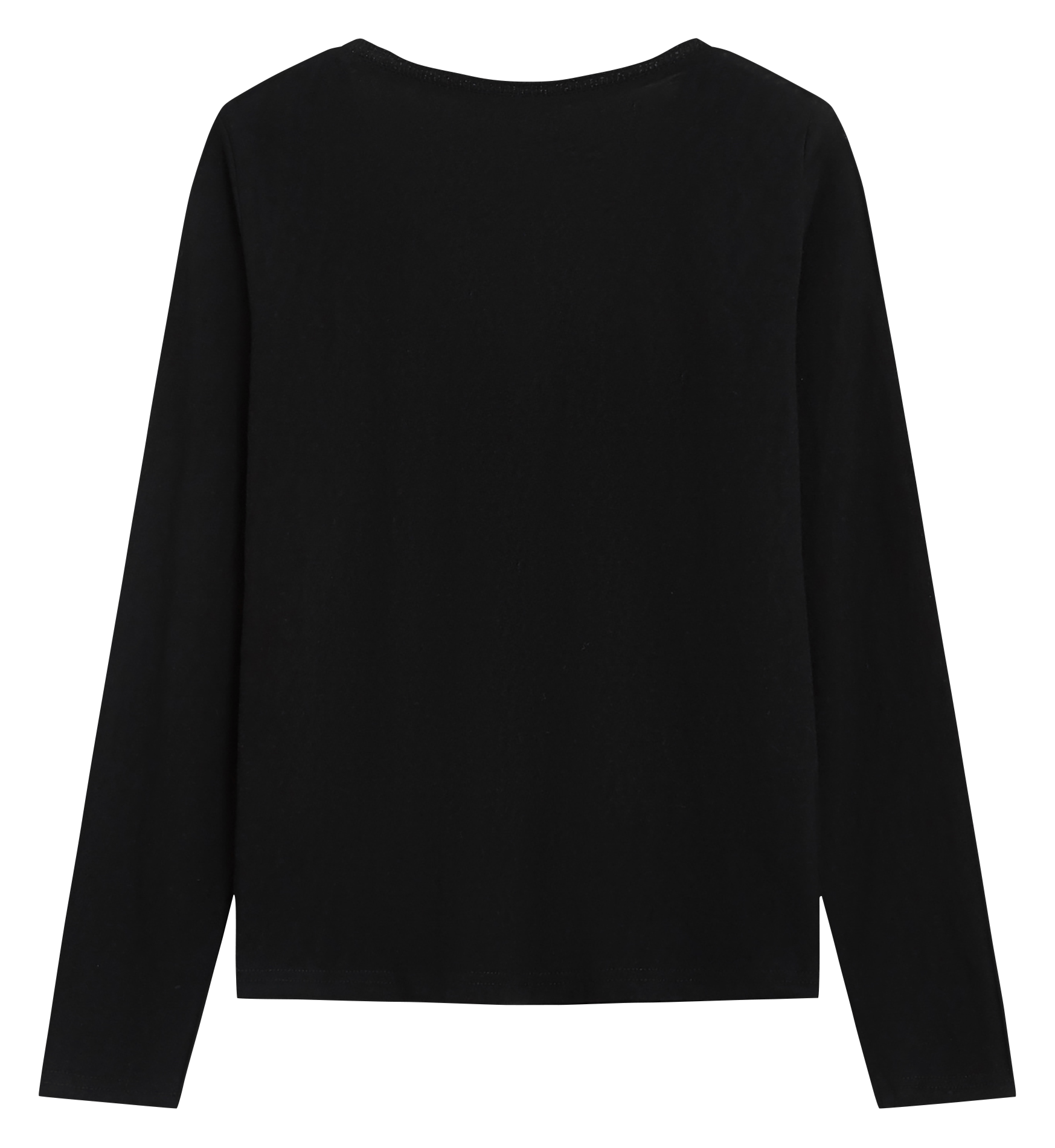 Tee-shirt col V en coton mélangé GRACE ET MILA Noir