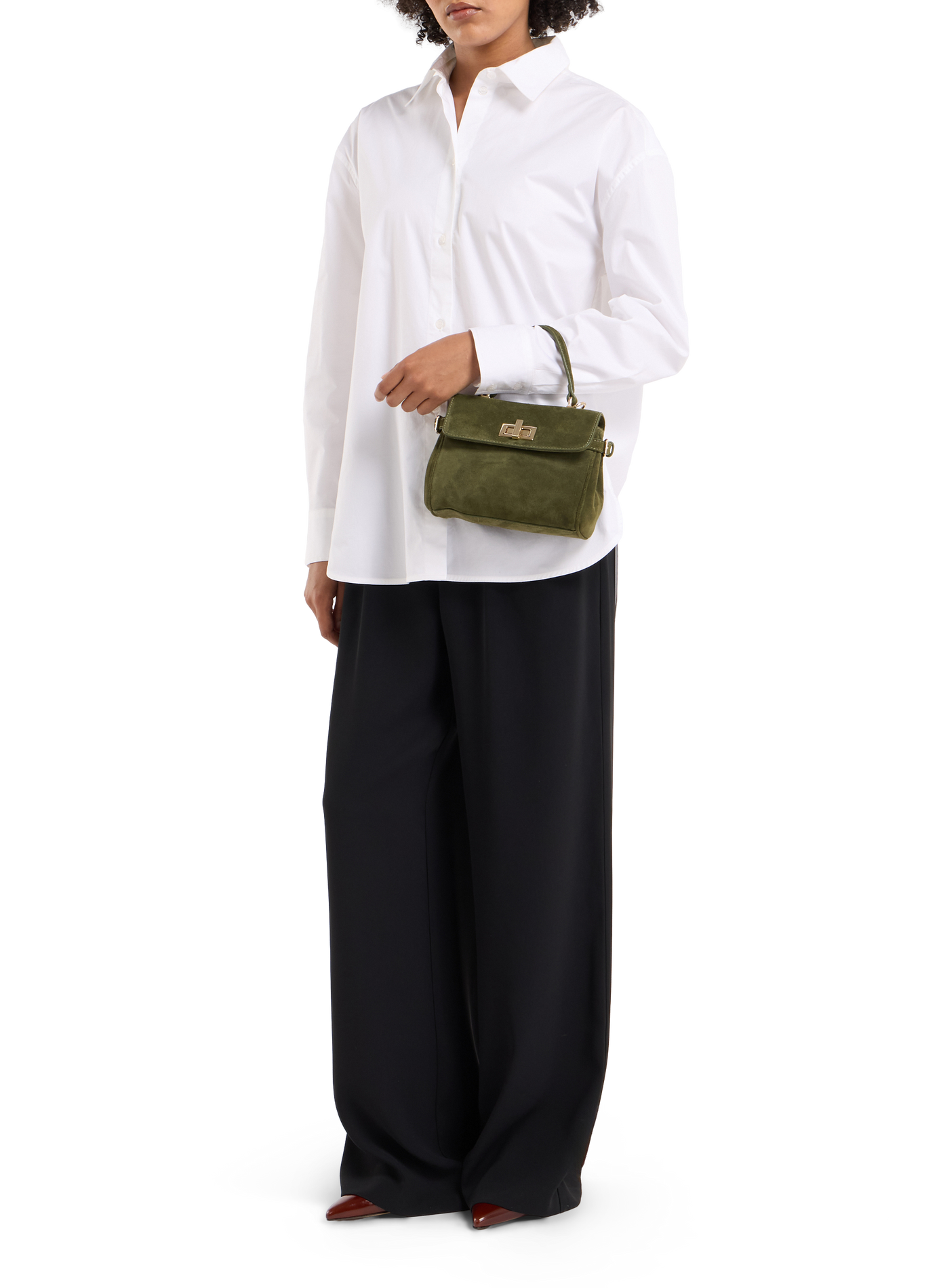 Leather handbag felly s SAISON 1865 Khaki